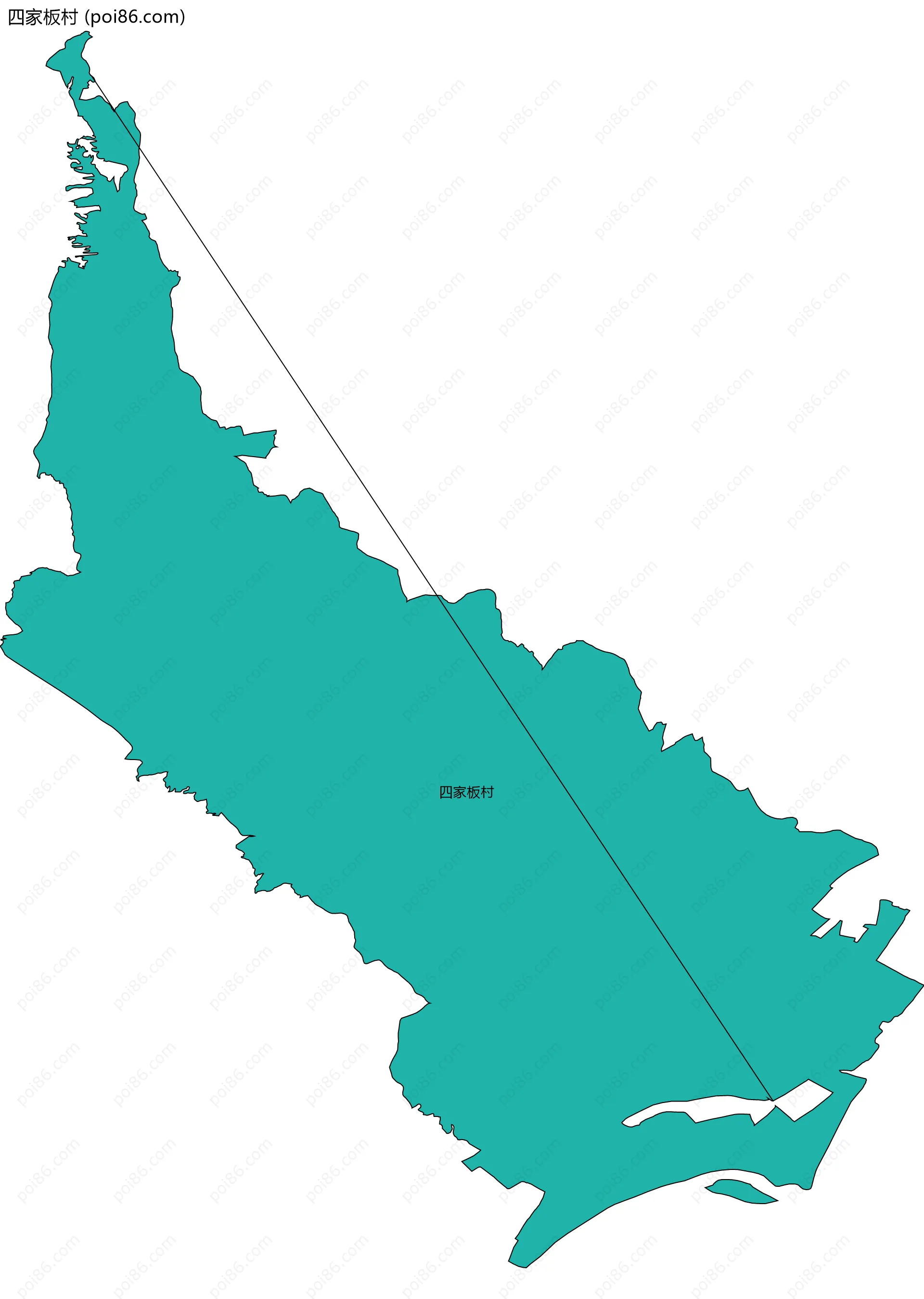 四家板村边界地图