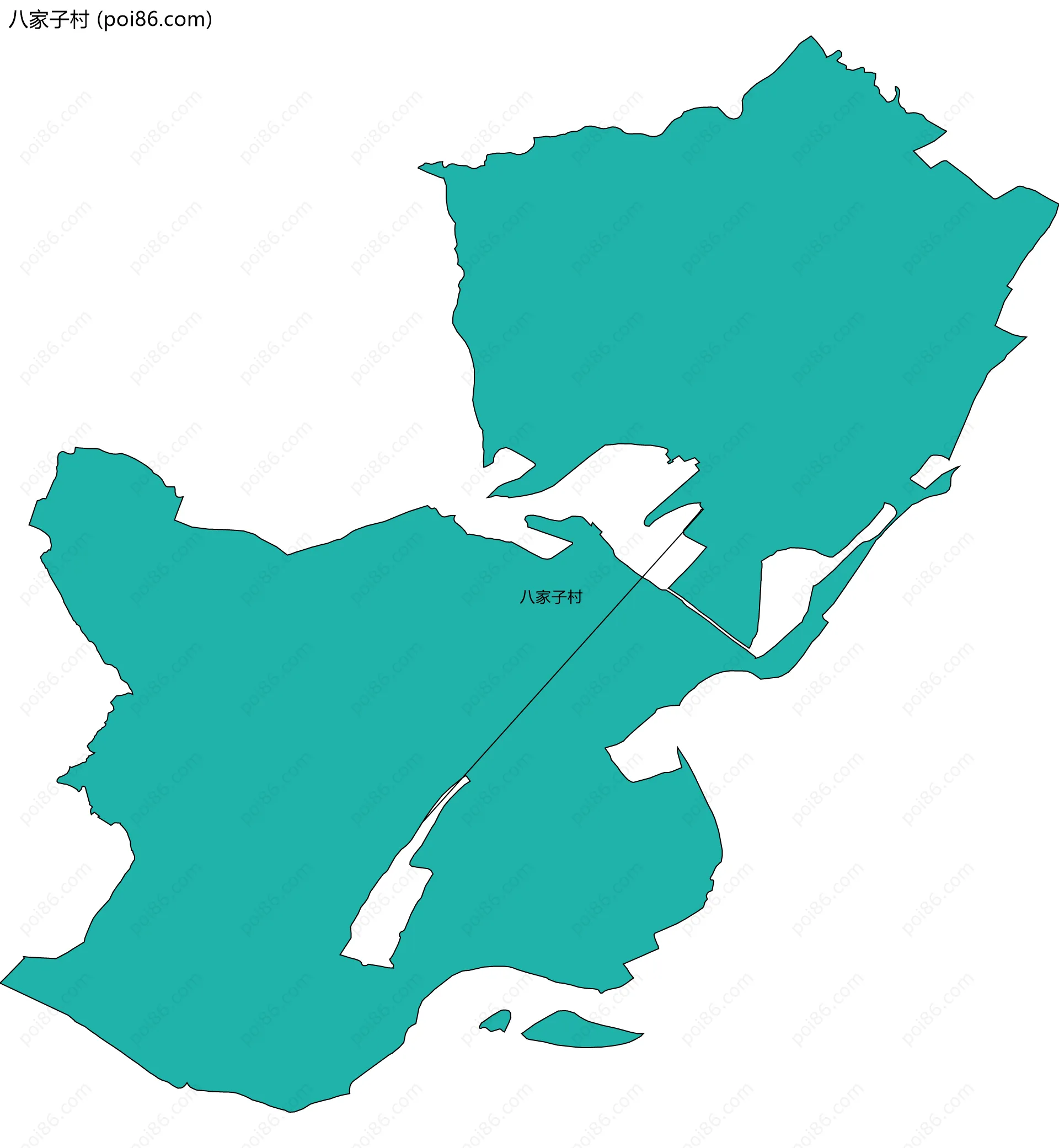 八家子村边界地图
