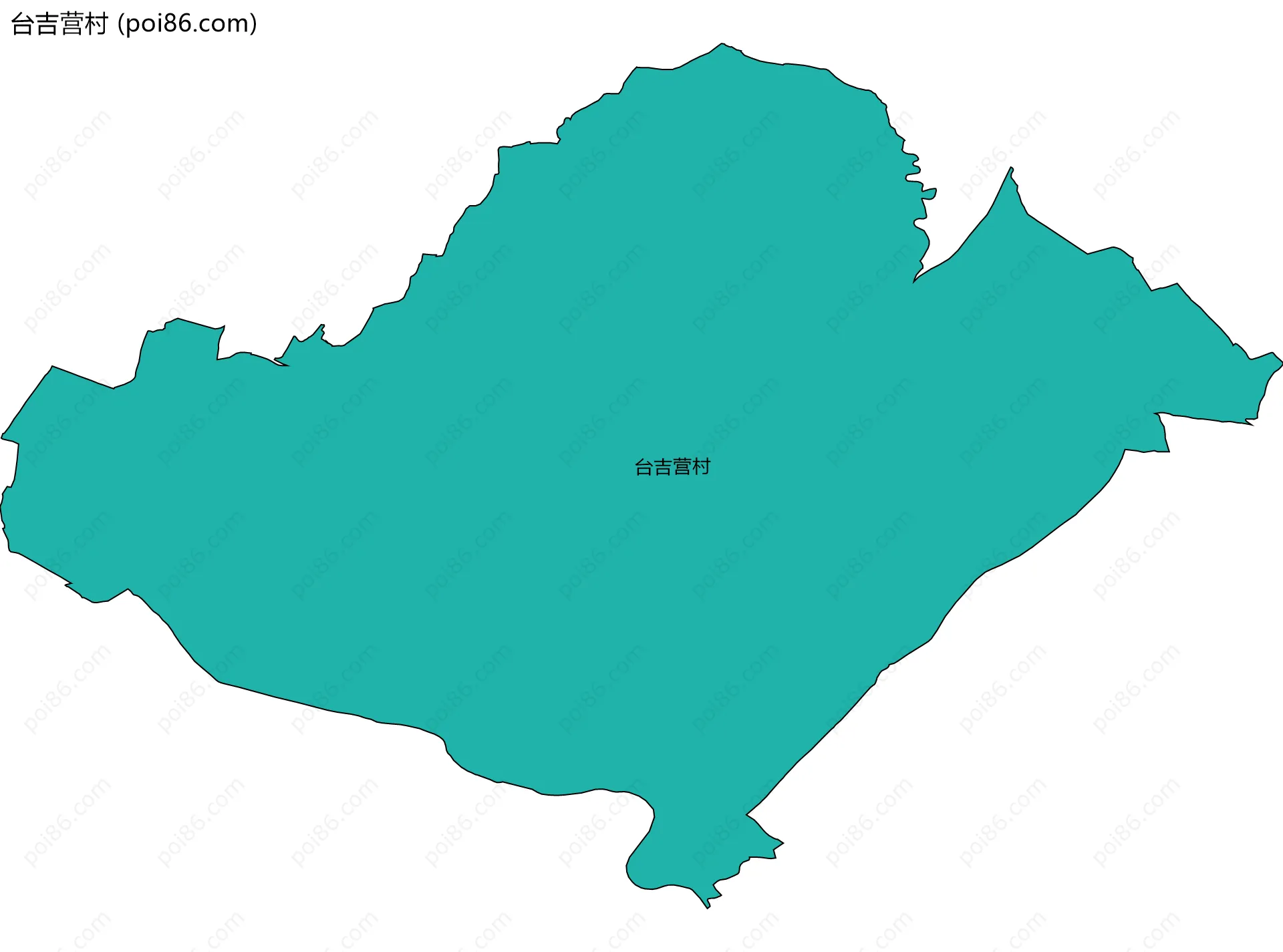 台吉营村边界地图