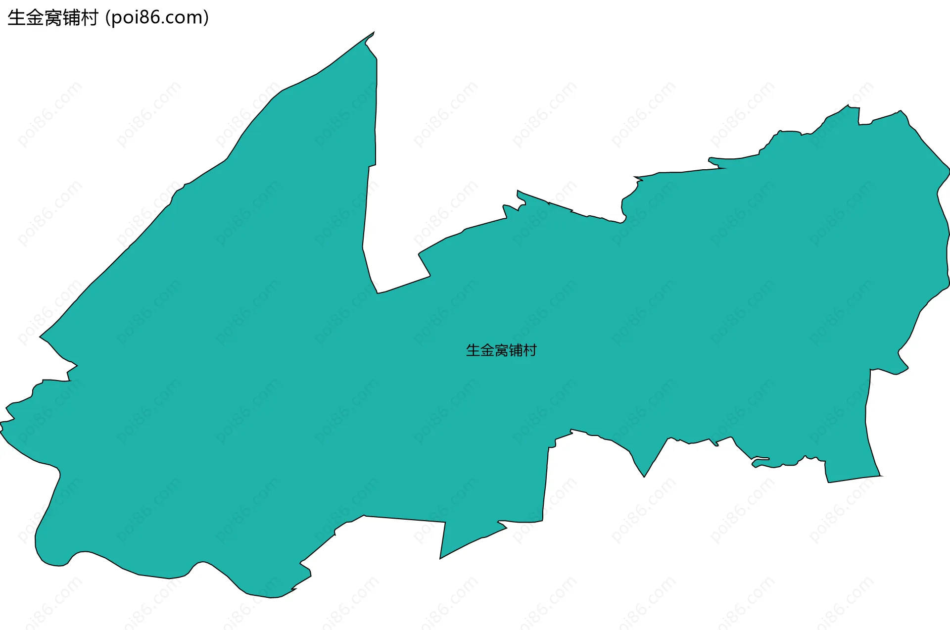 生金窝铺村边界地图
