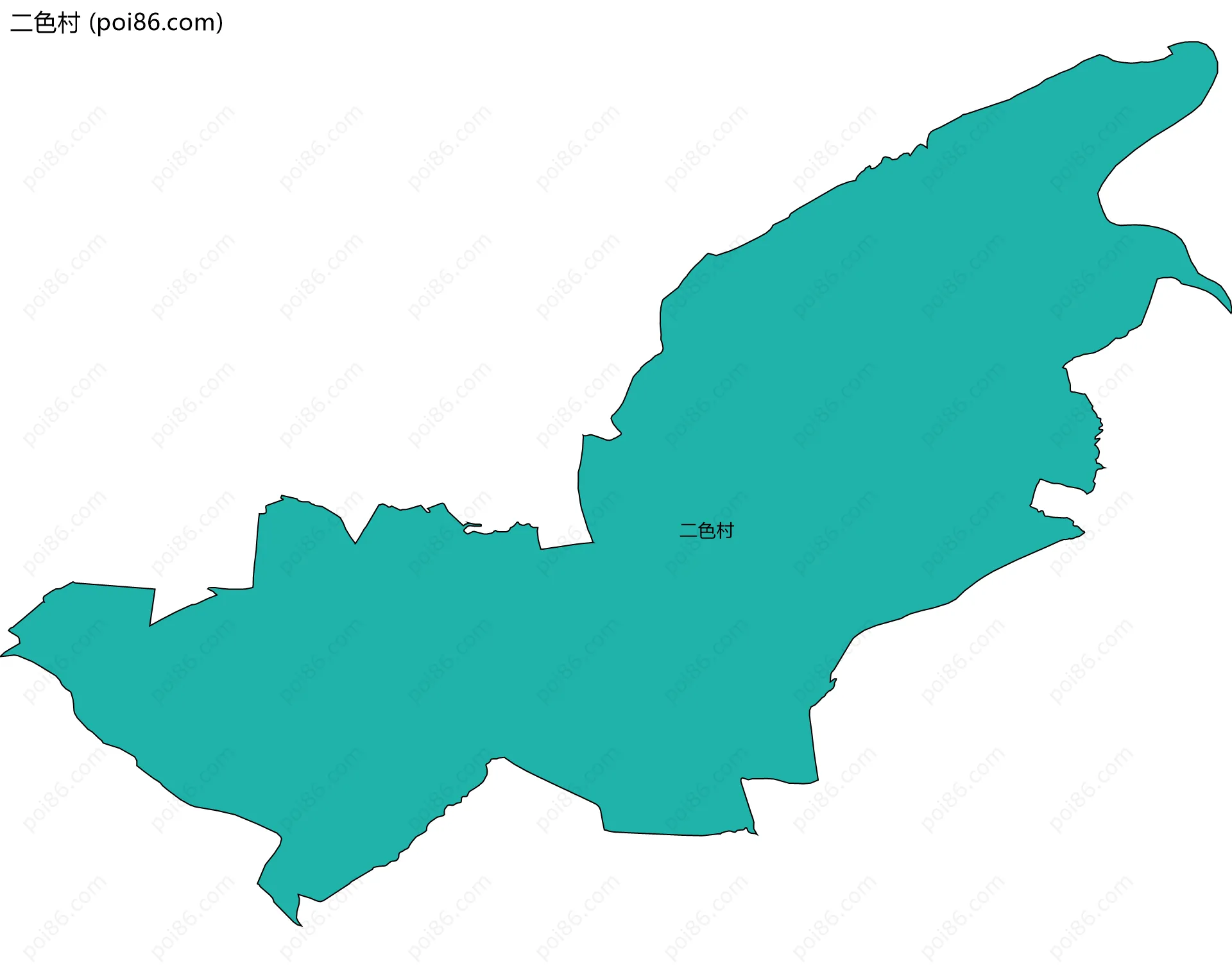 二色村边界地图