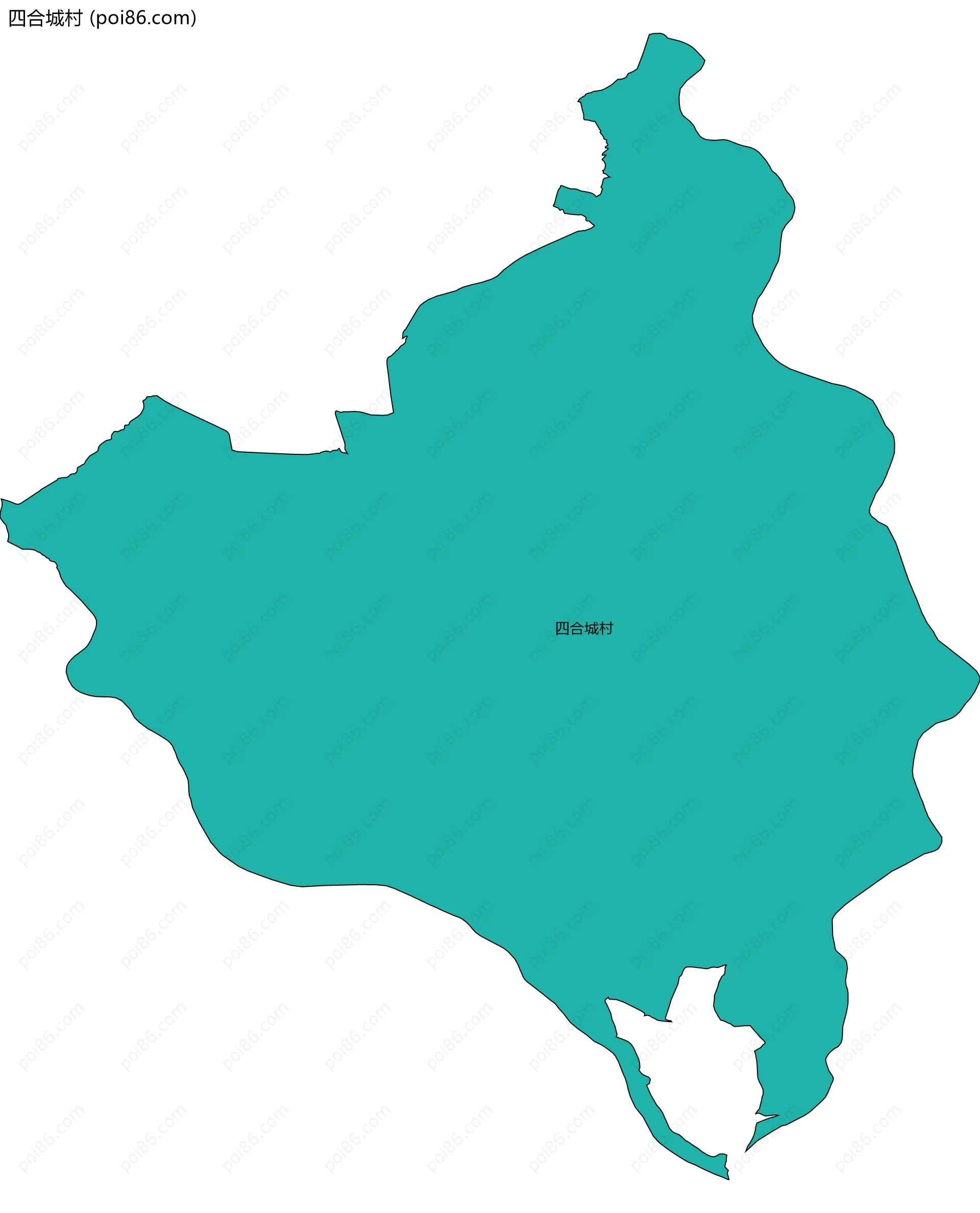 四合城村边界地图