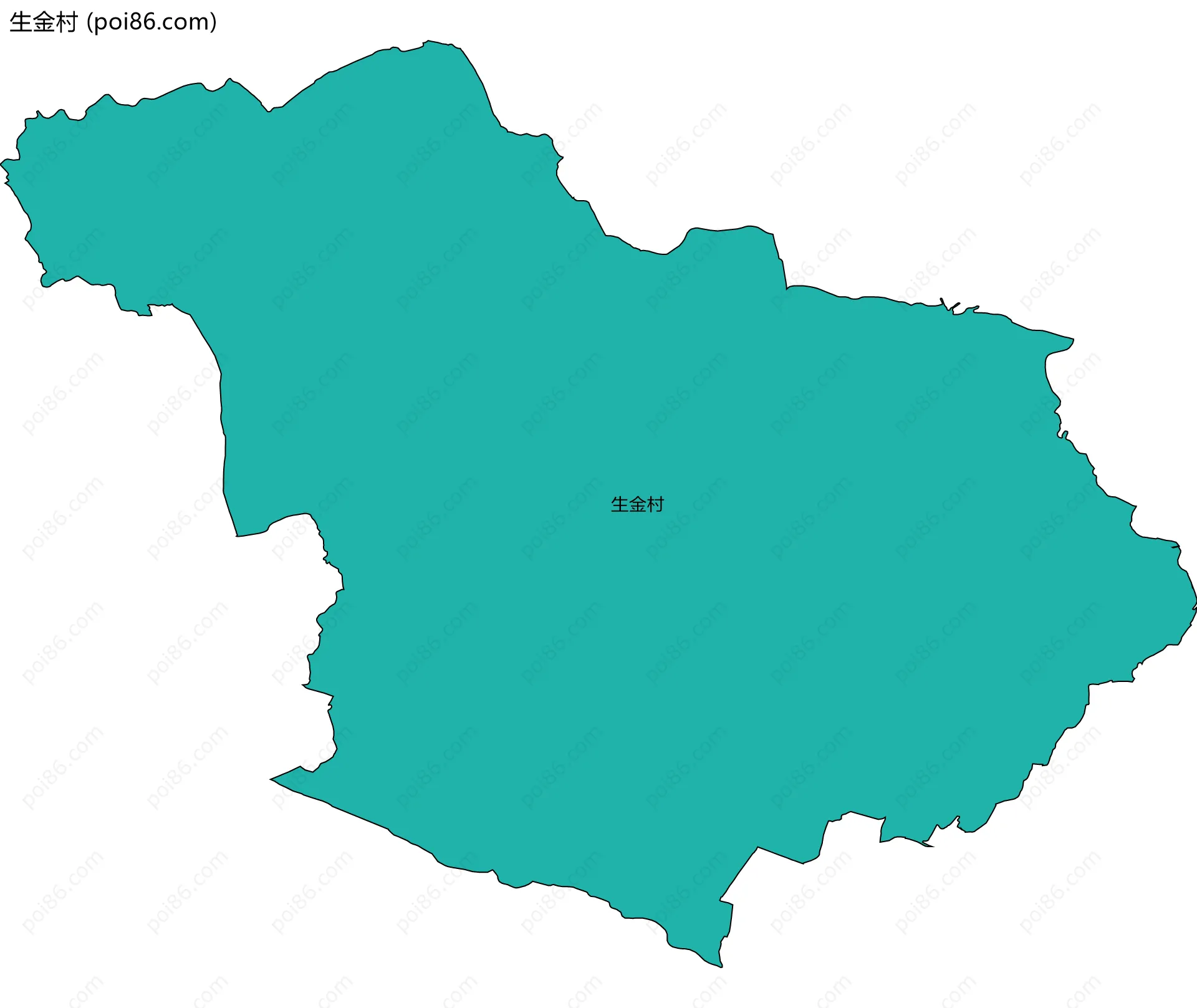 生金村边界地图