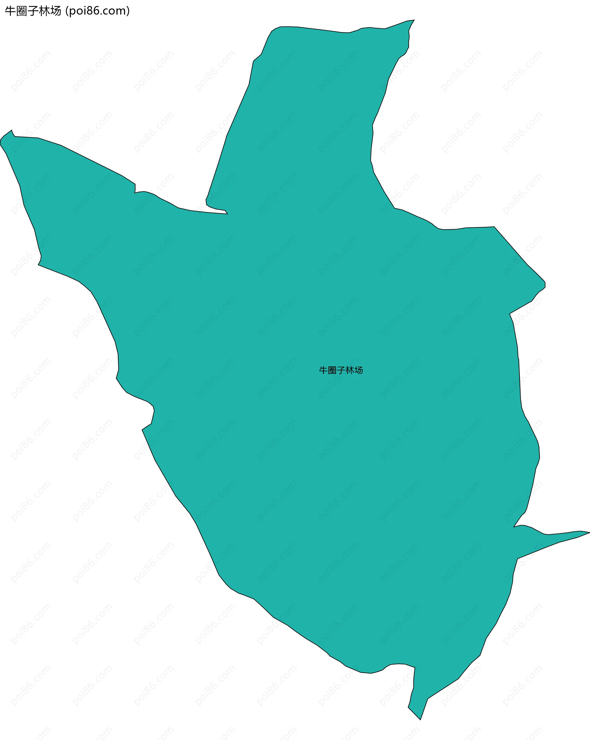 牛圈子林场边界地图