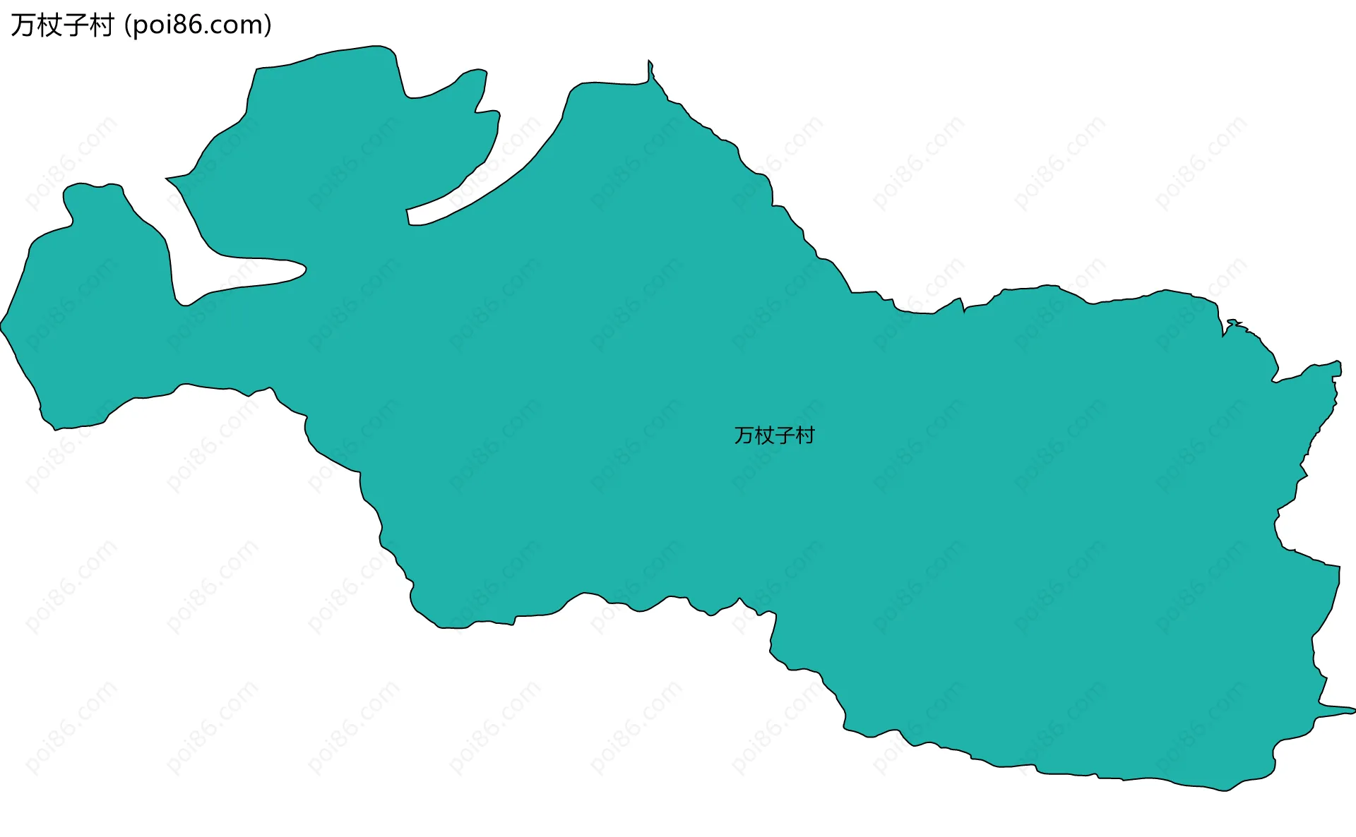 万杖子村边界地图