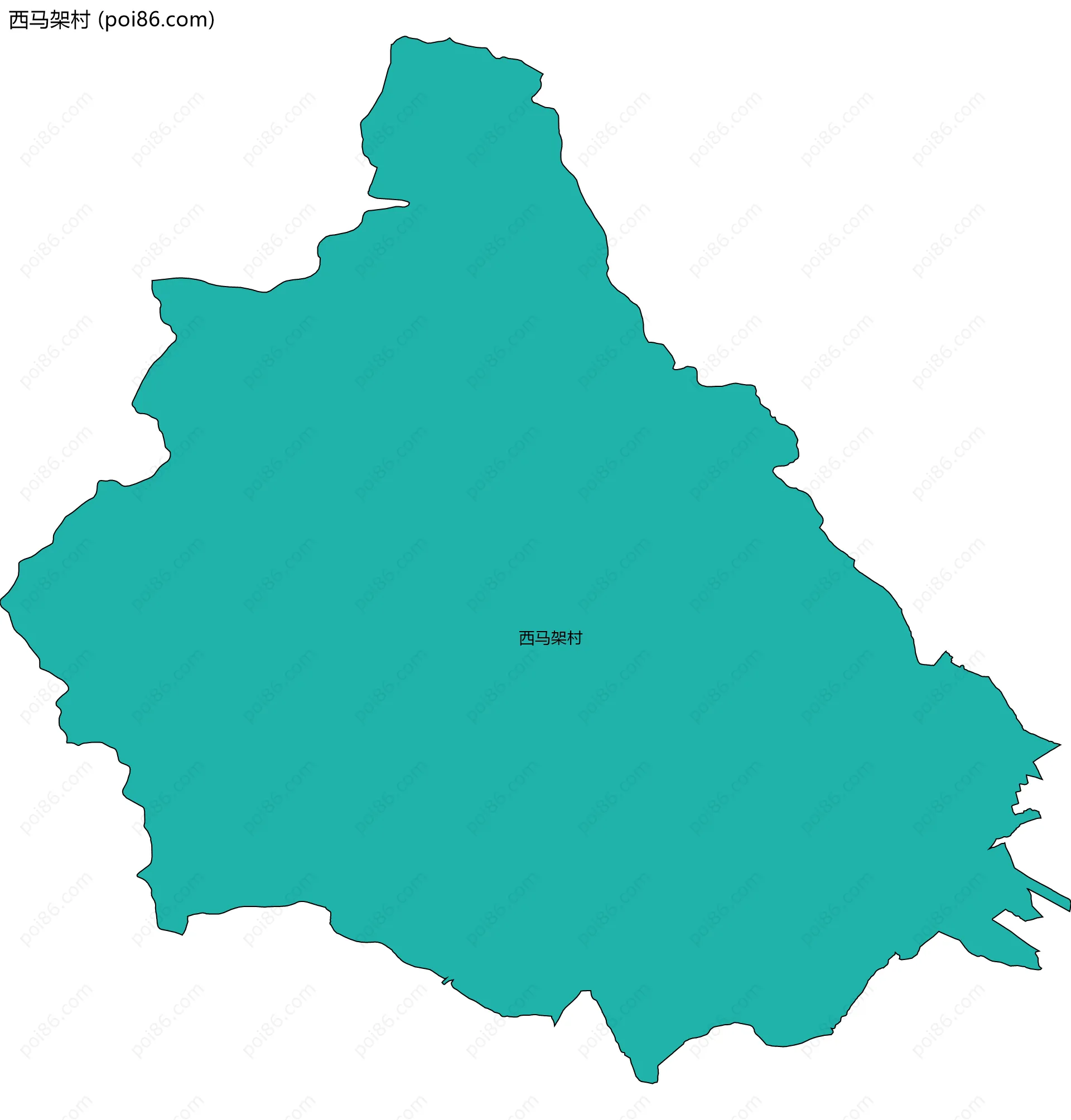 西马架村边界地图