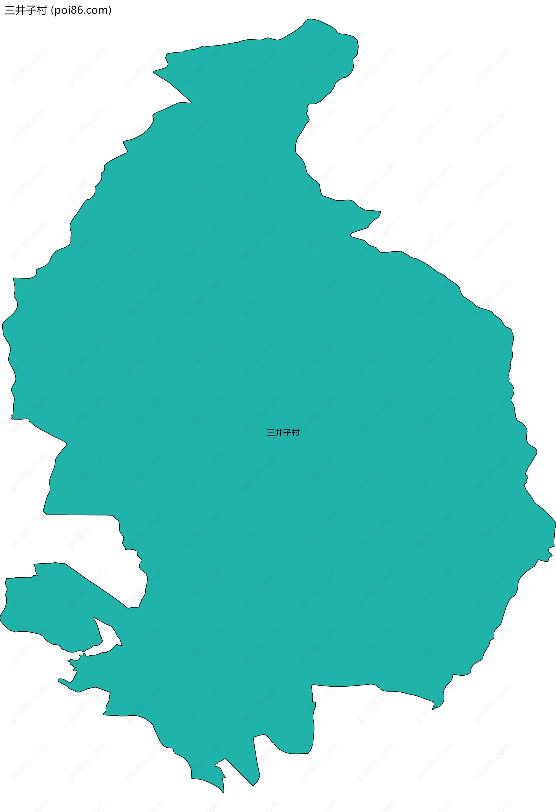 三井子村边界地图