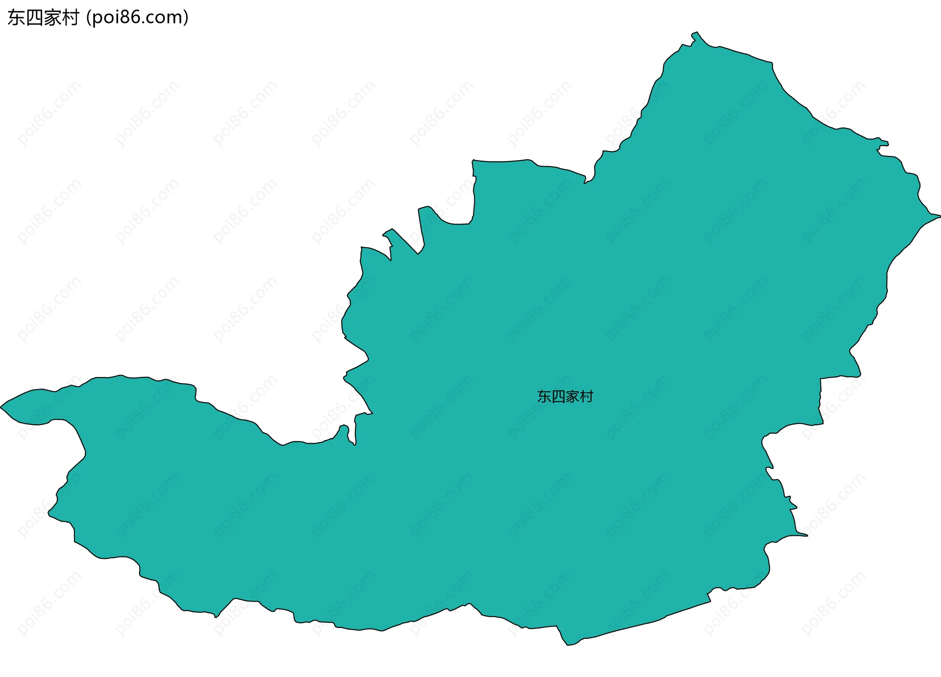 东四家村边界地图