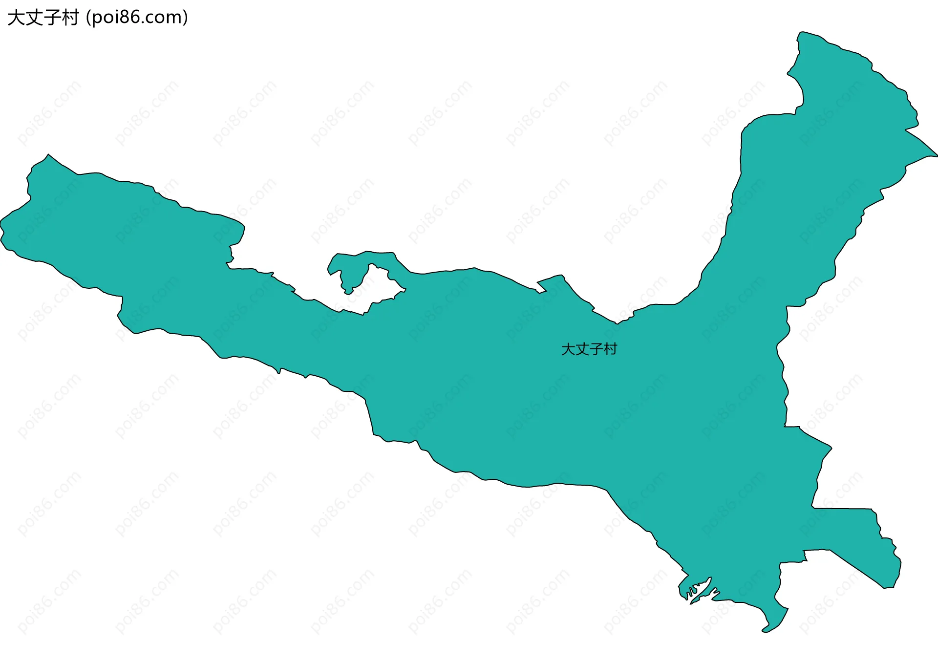 大丈子村边界地图