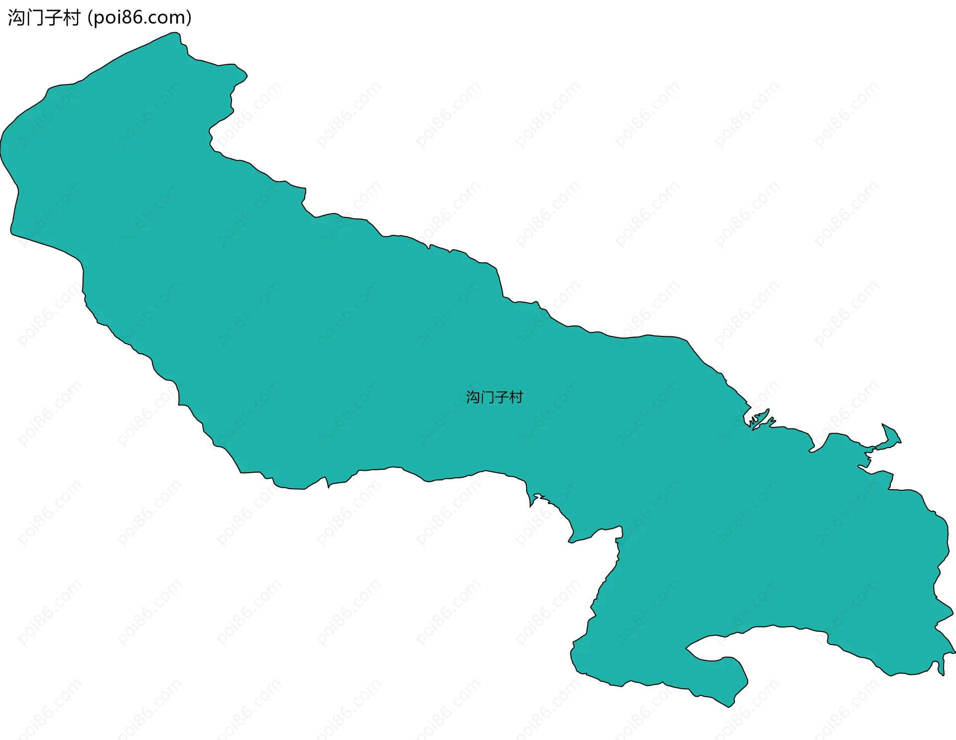 沟门子村边界地图