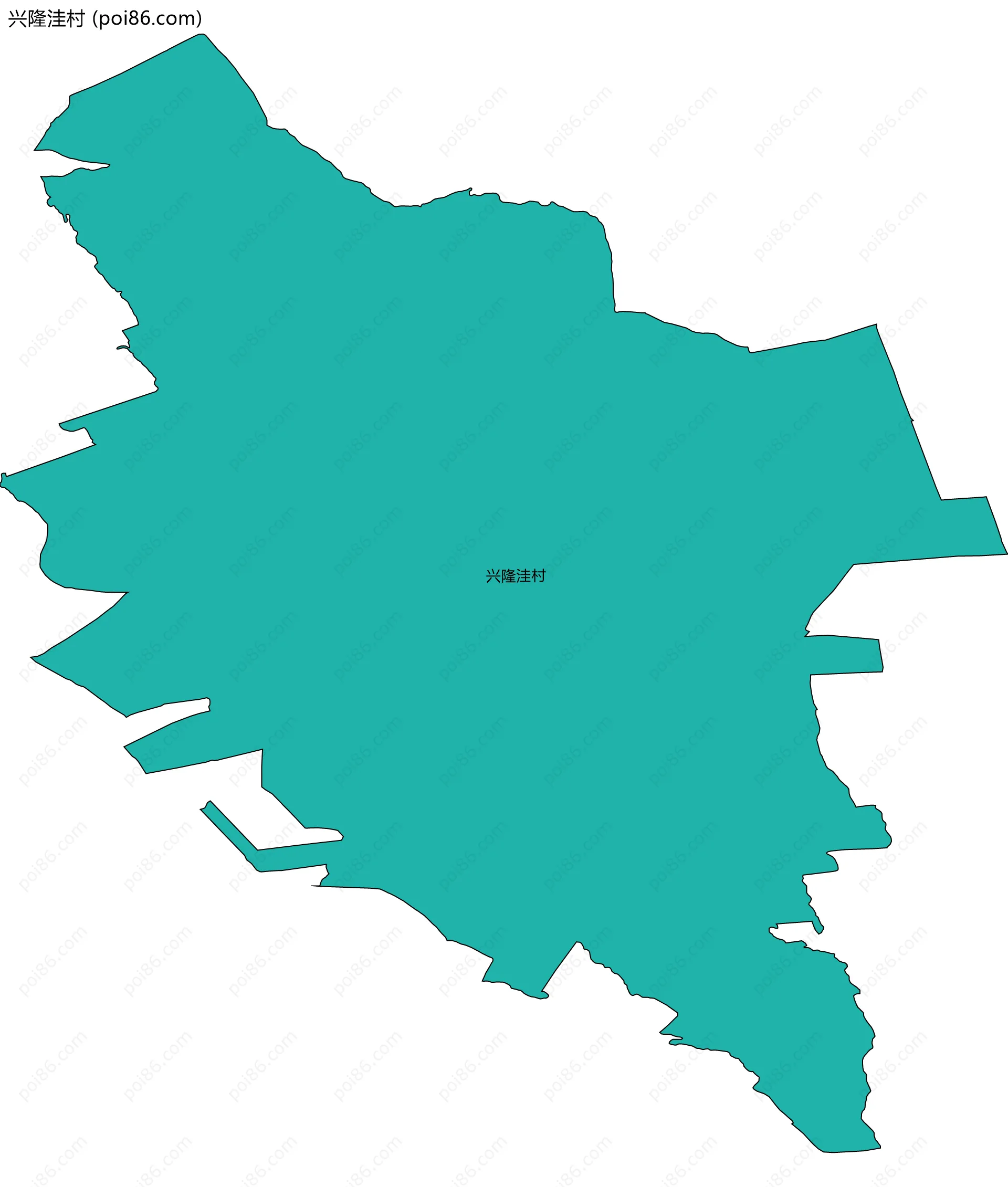 兴隆洼村边界地图