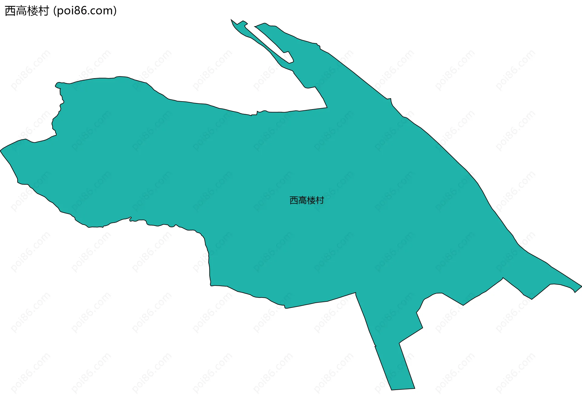 西高楼村边界地图