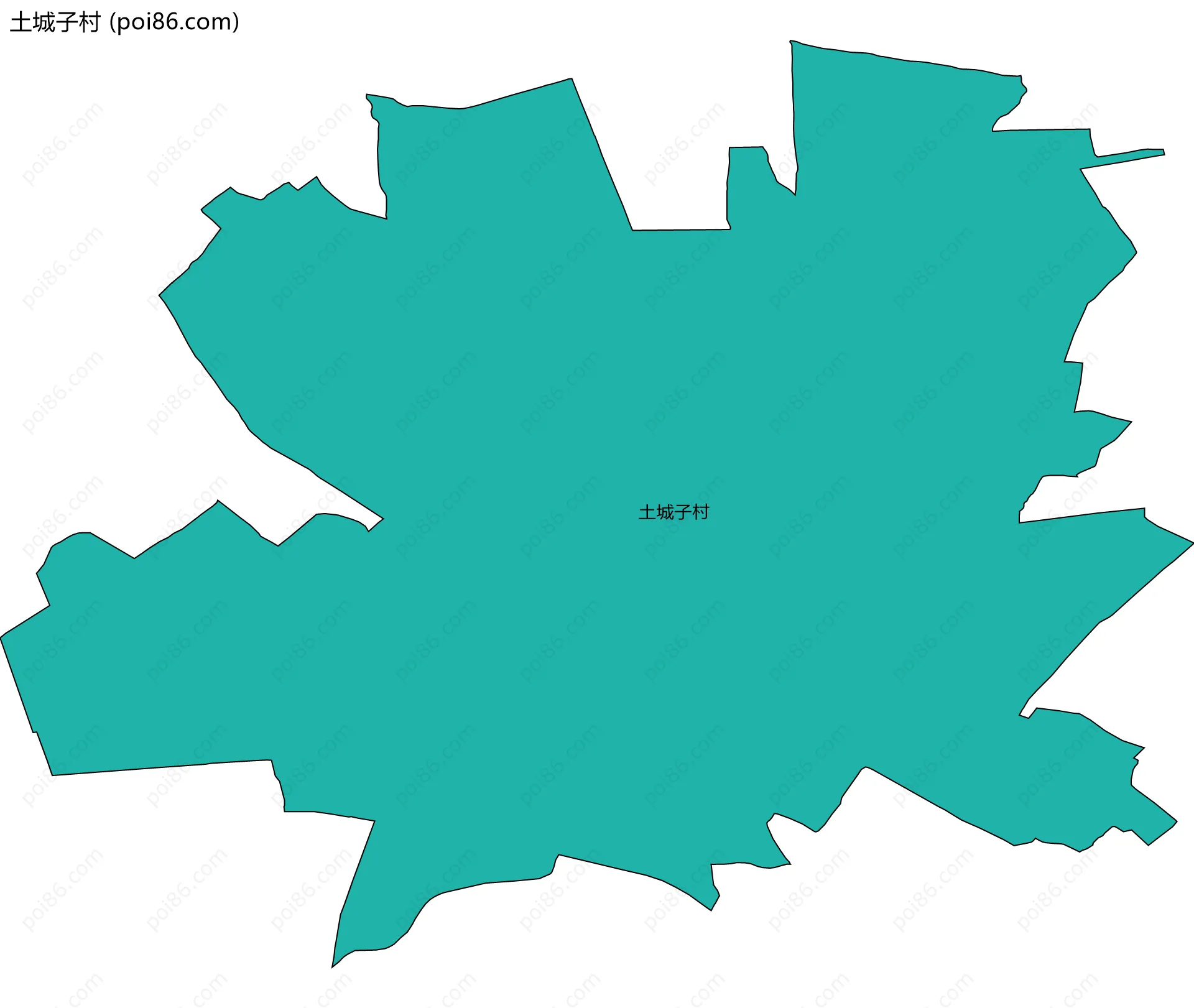 土城子村边界地图