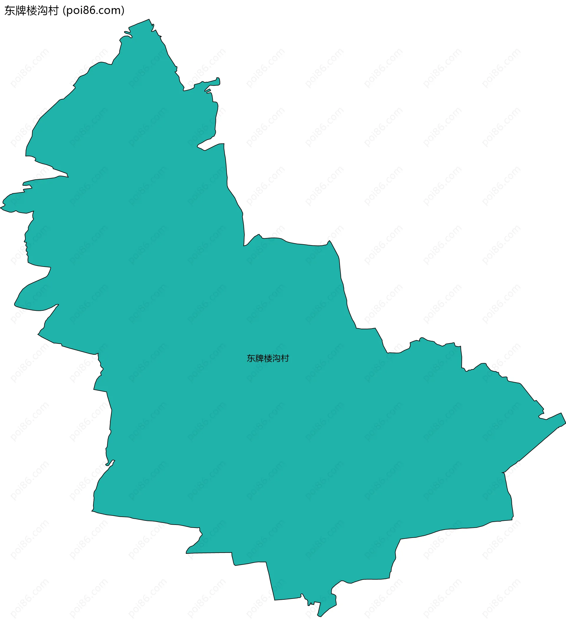 东牌楼沟村边界地图