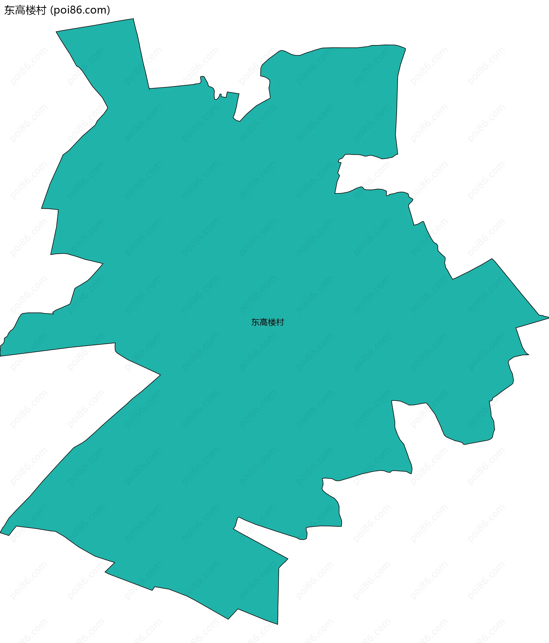 东高楼村边界地图