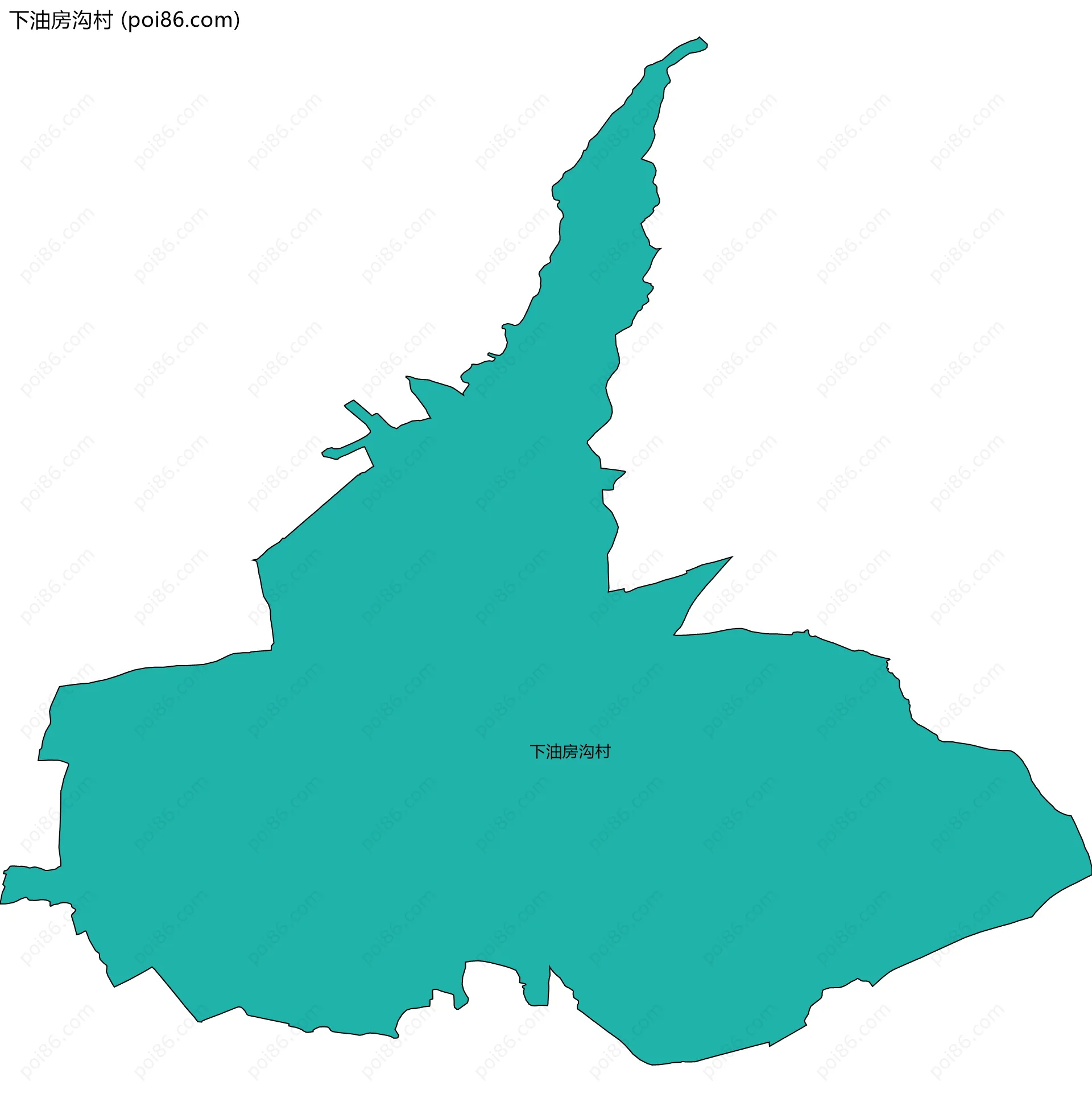 下油房沟村边界地图