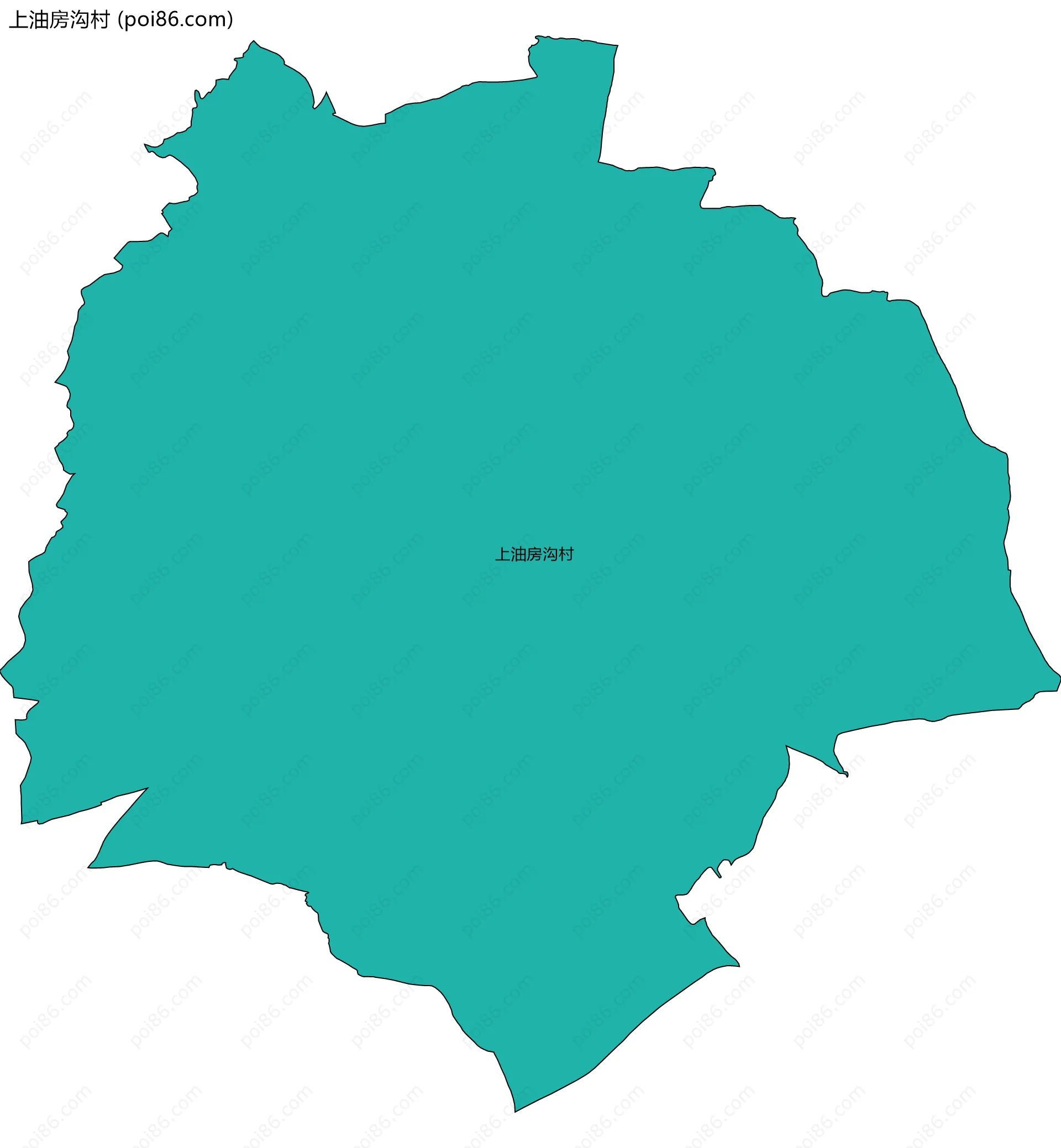 上油房沟村边界地图