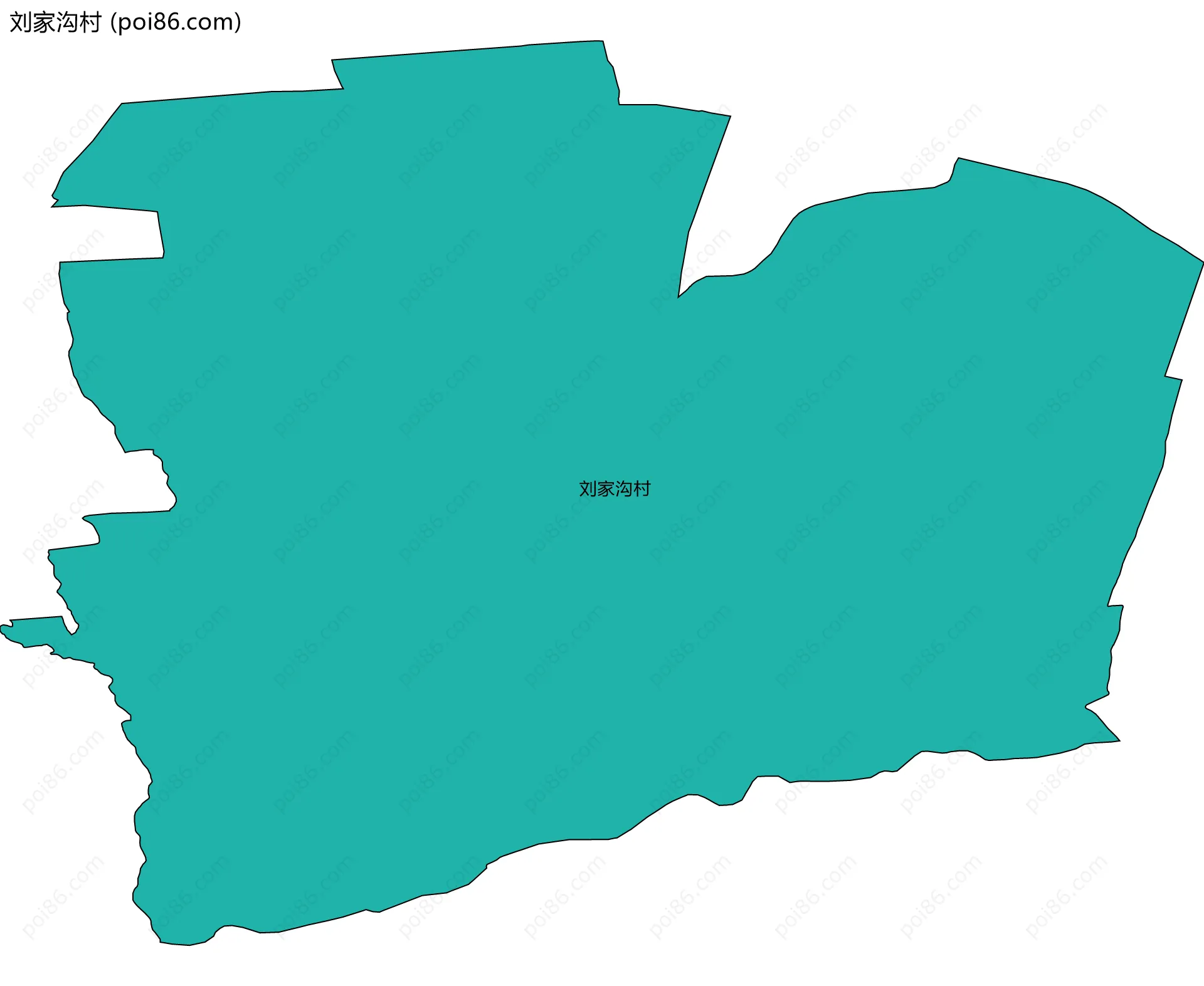 刘家沟村边界地图