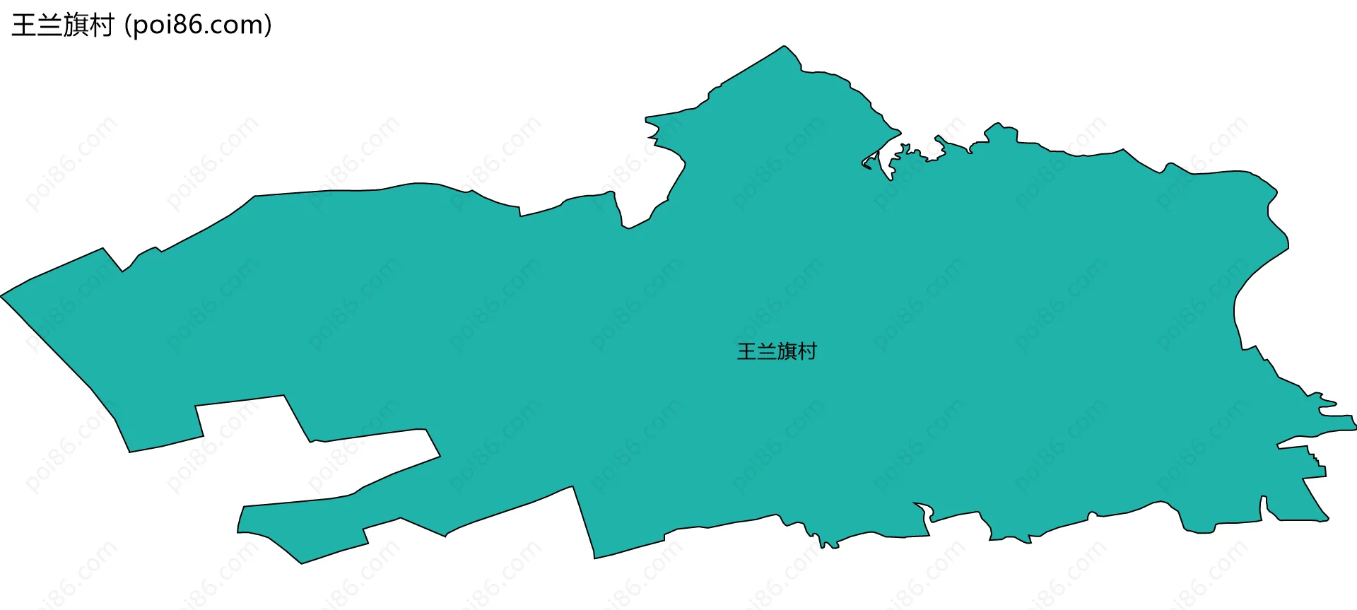 王兰旗村边界地图