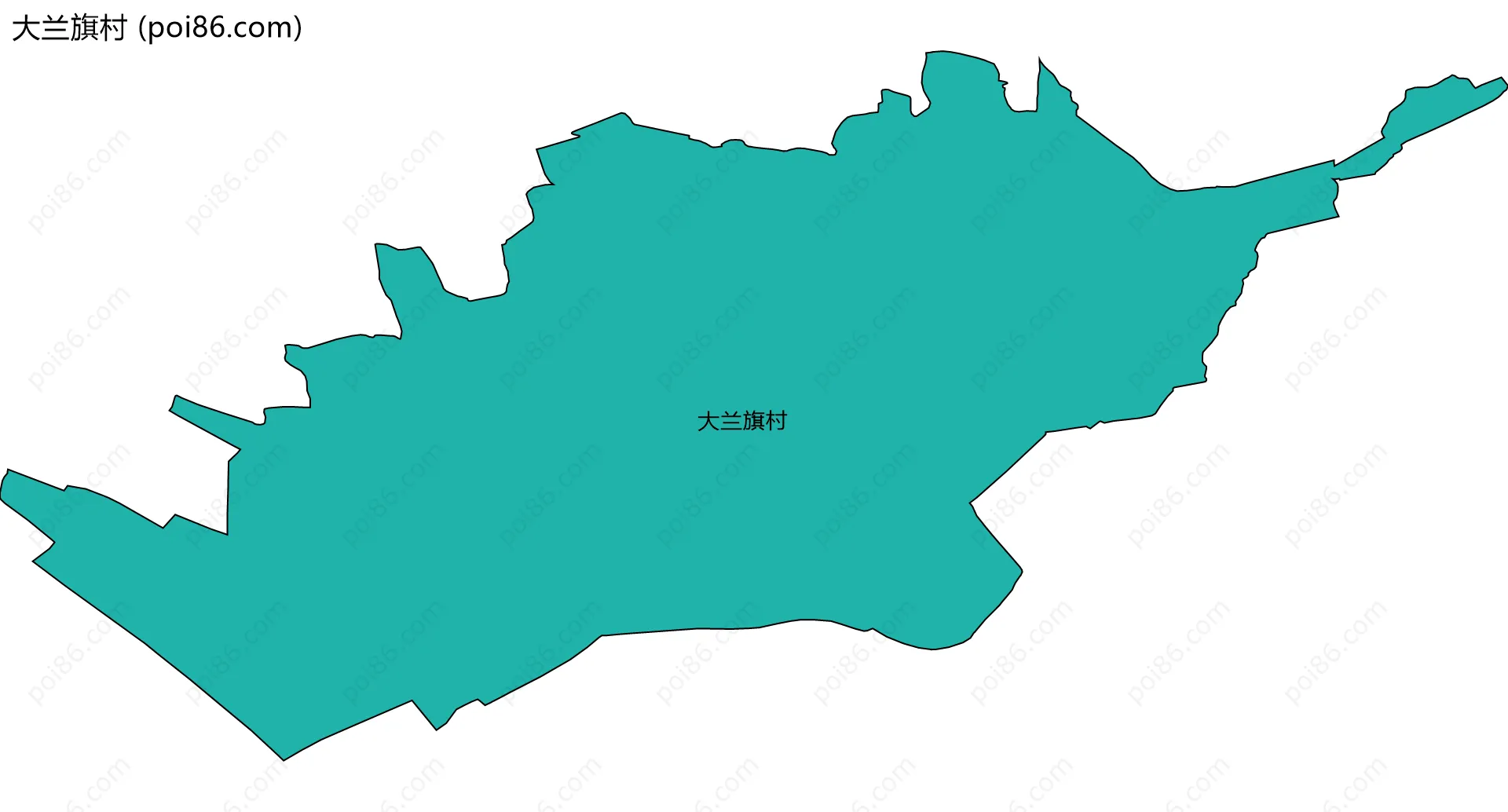 大兰旗村边界地图