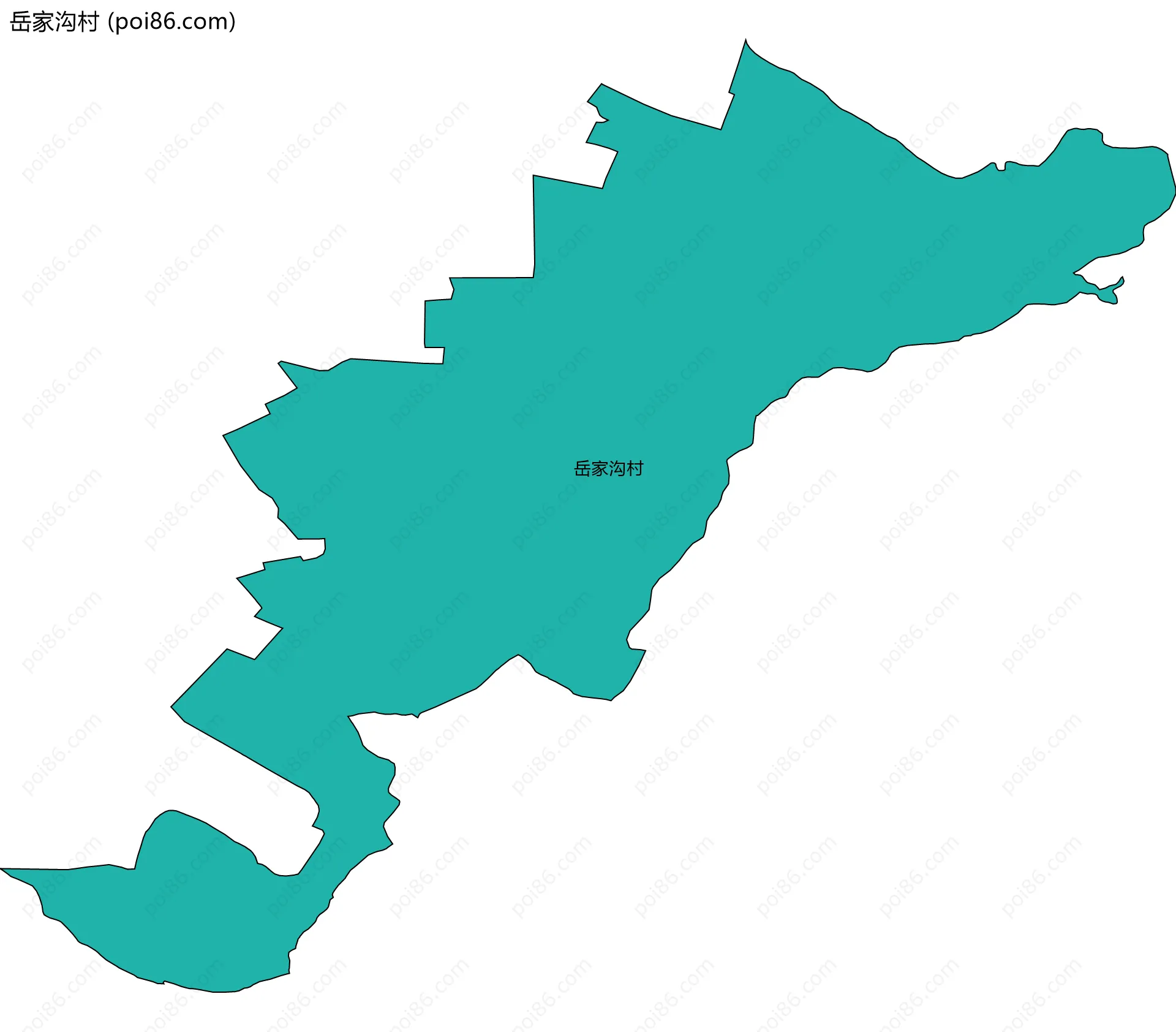 岳家沟村边界地图