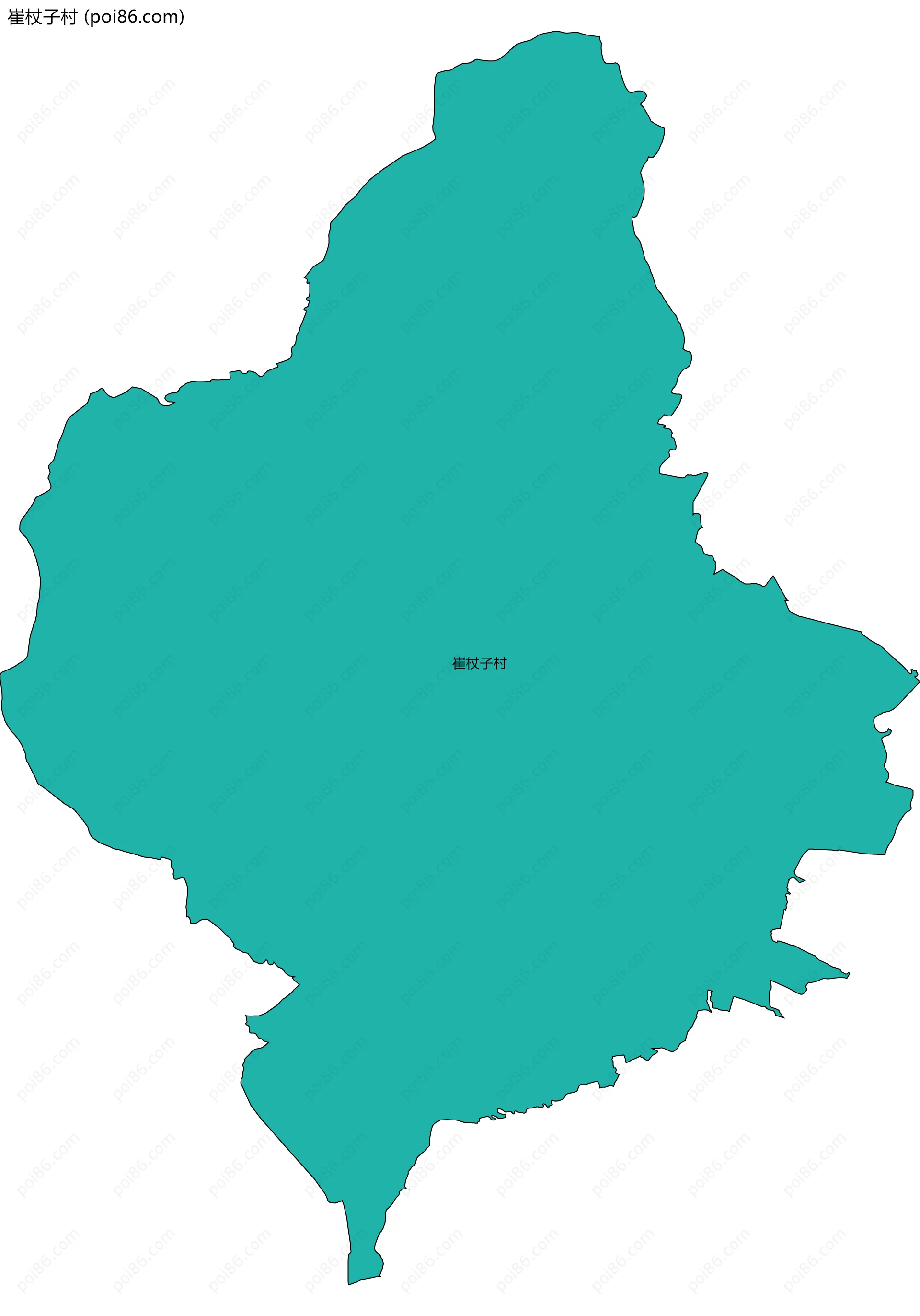 崔杖子村边界地图