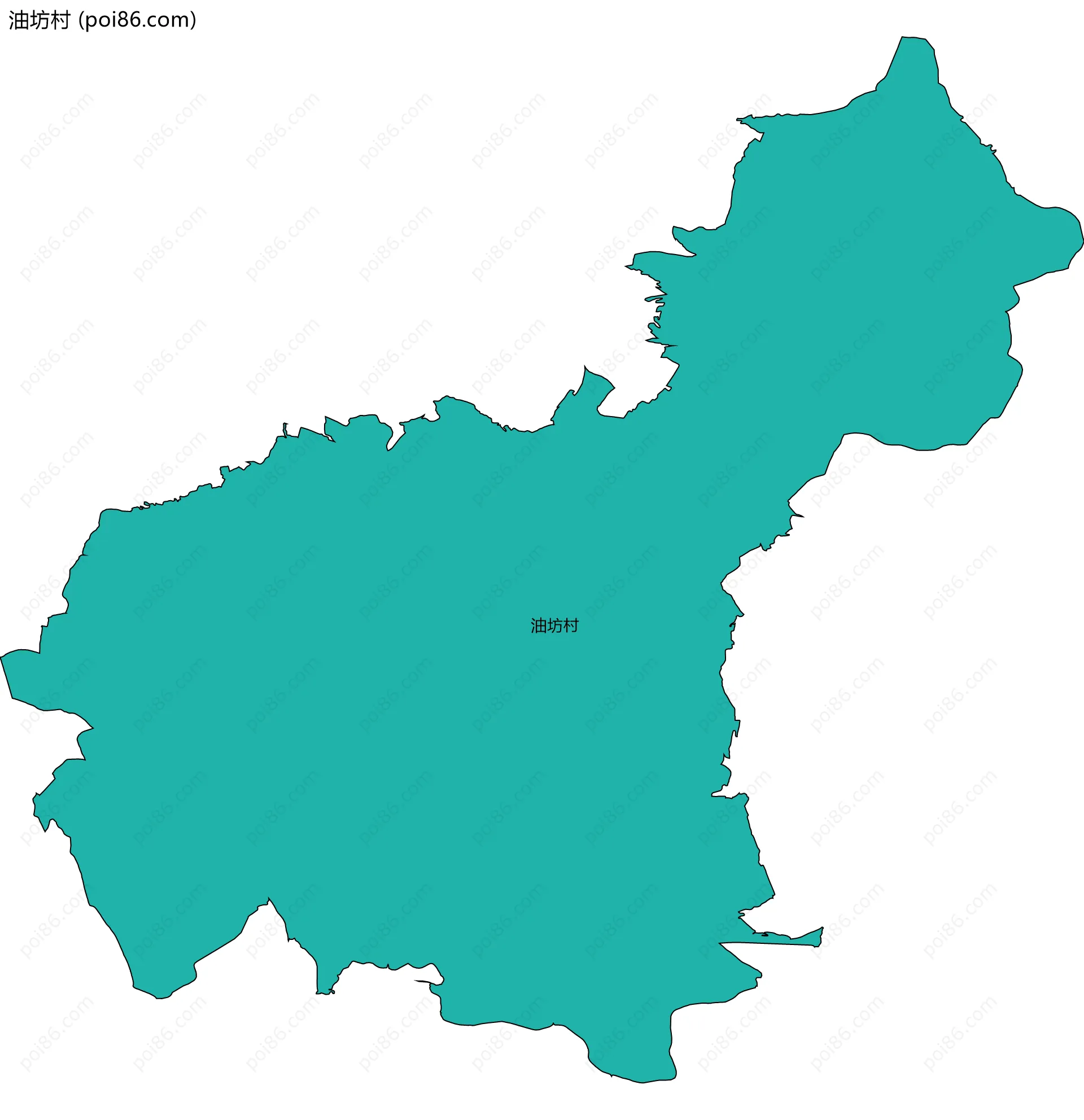 油坊村边界地图