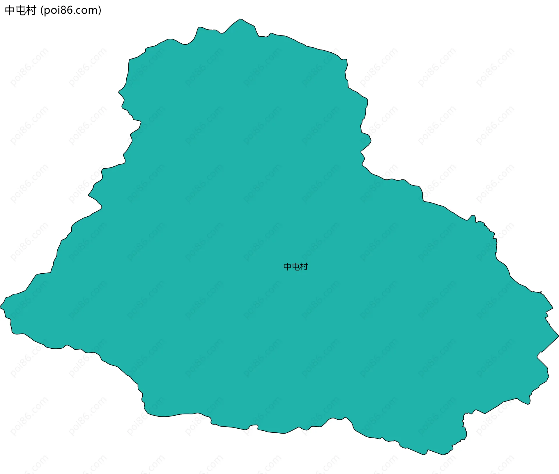 中屯村边界地图