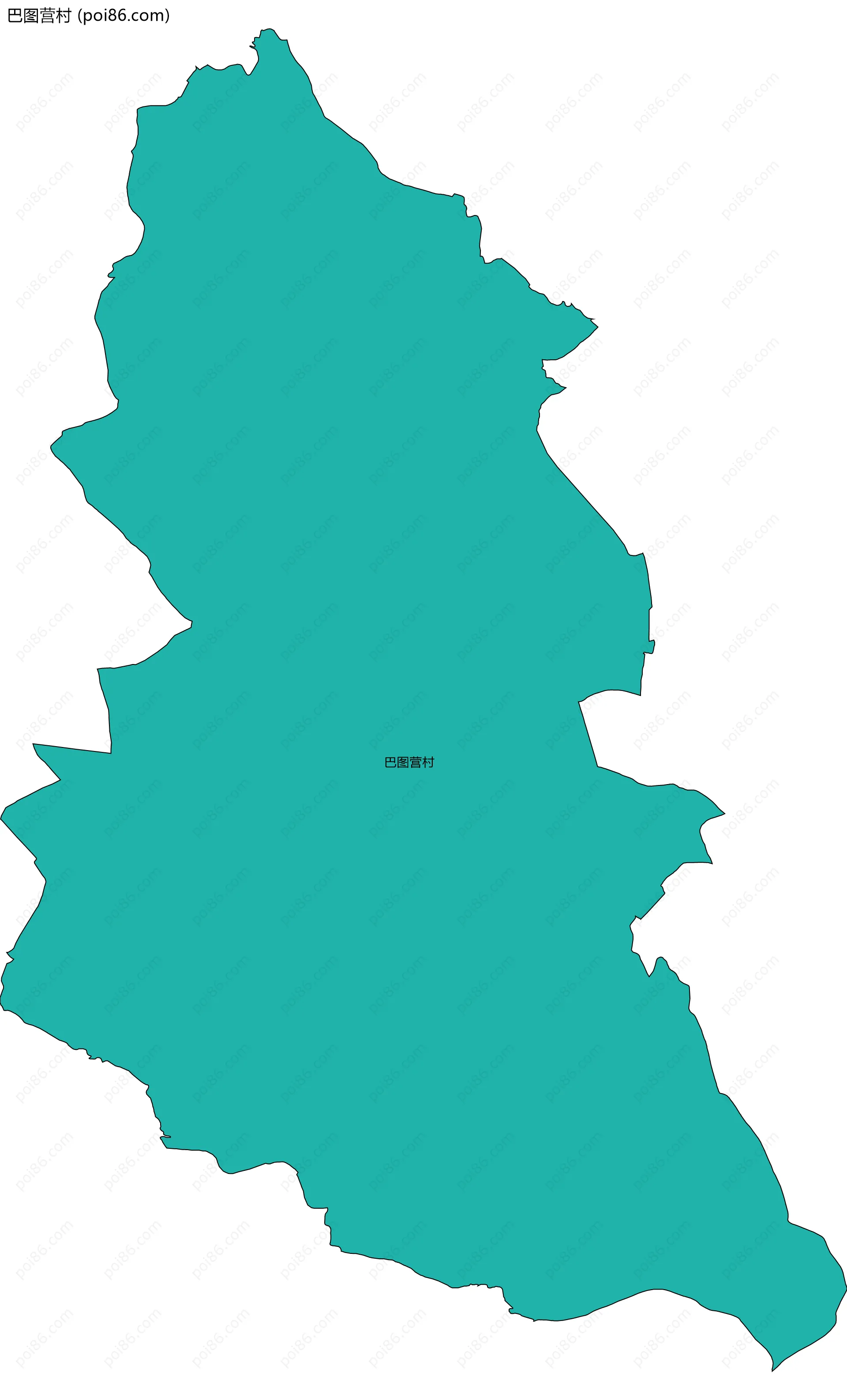 巴图营村边界地图