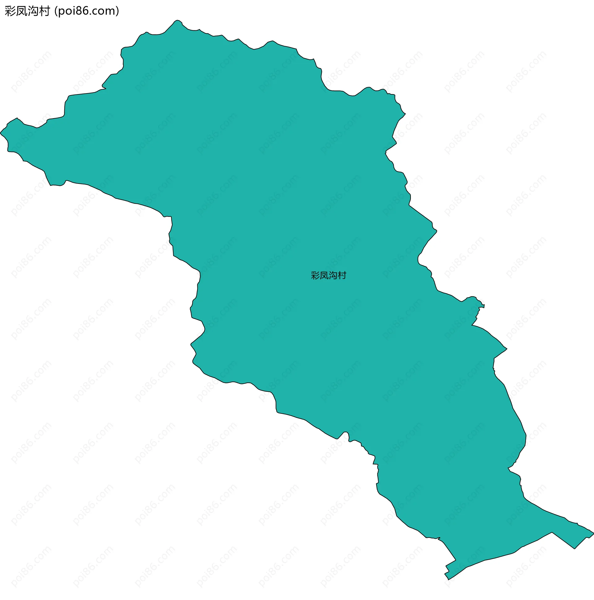 彩凤沟村边界地图