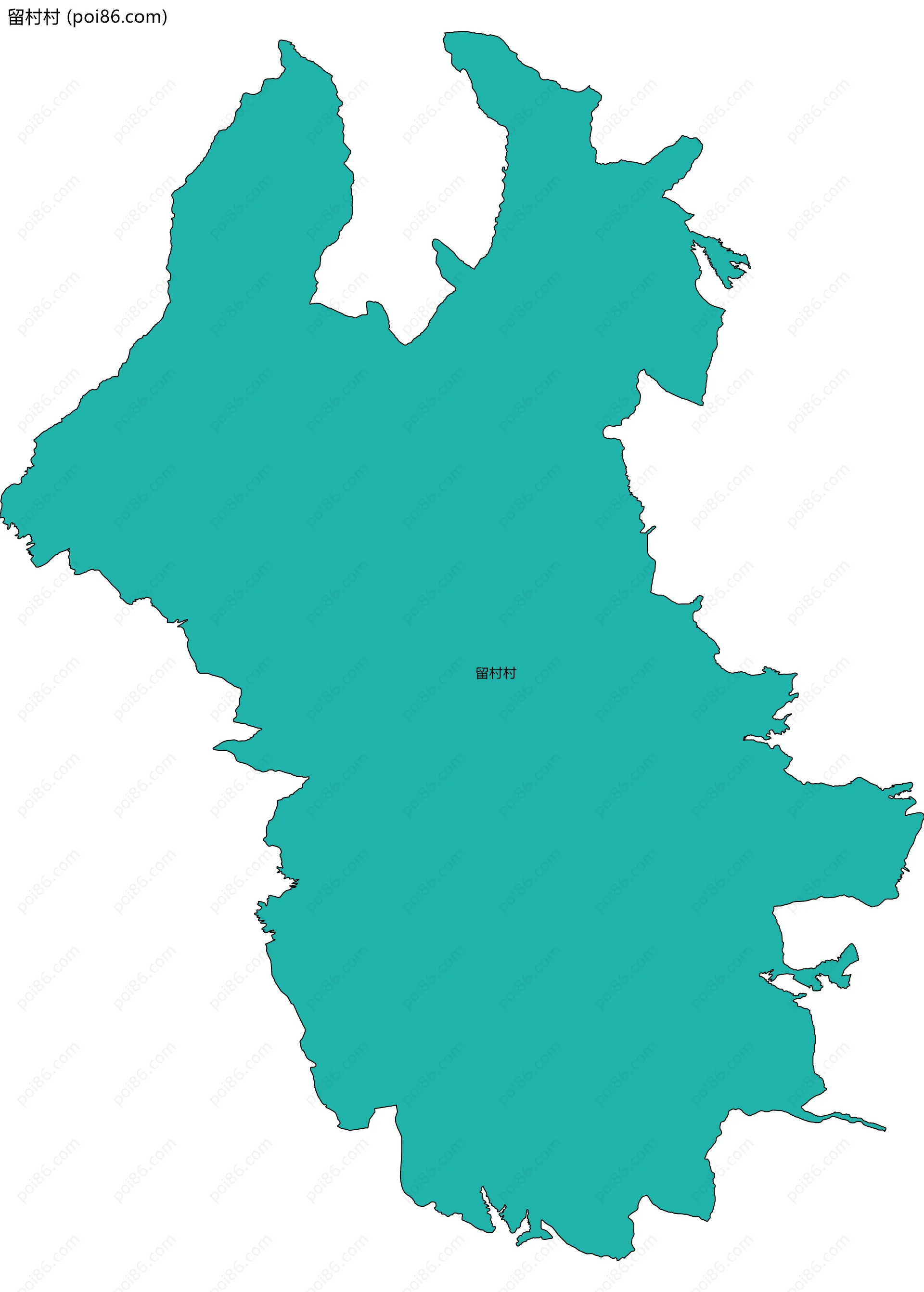 留村村边界地图