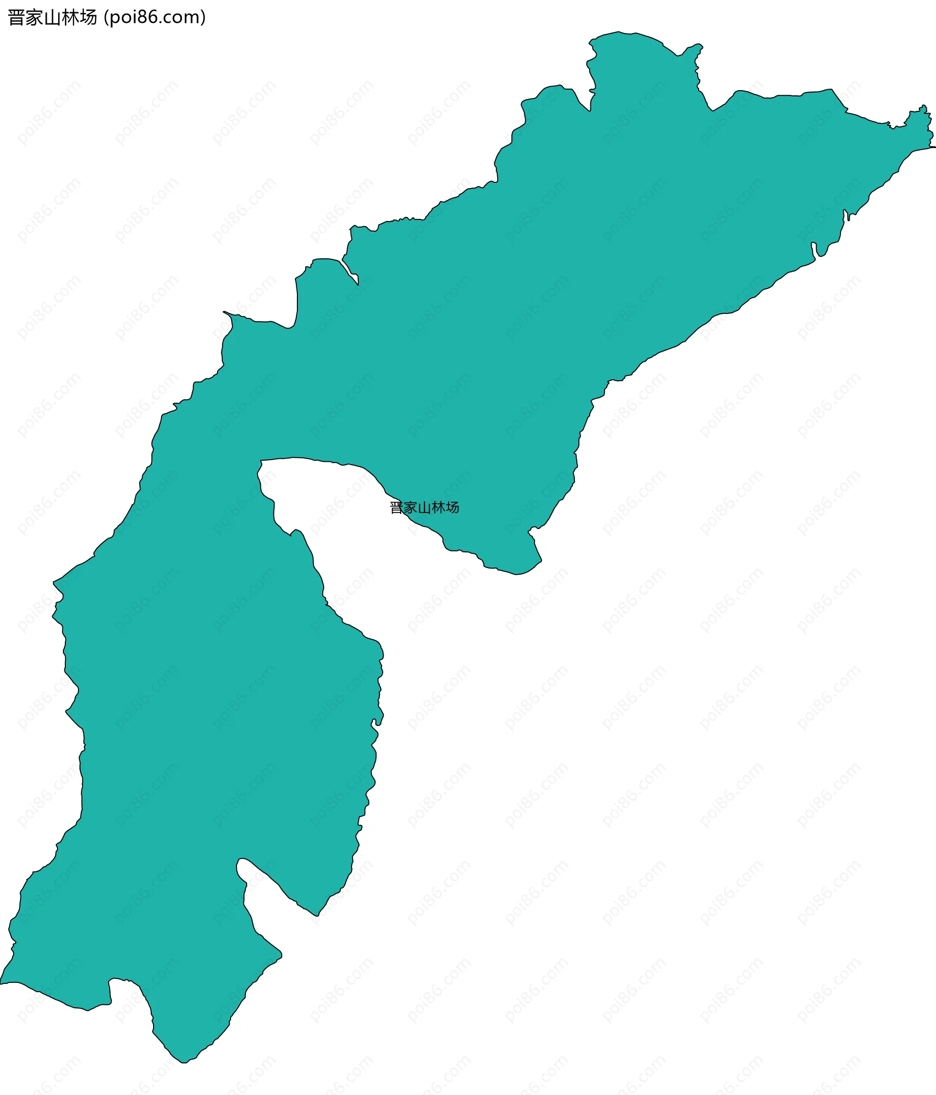 晋家山林场边界地图
