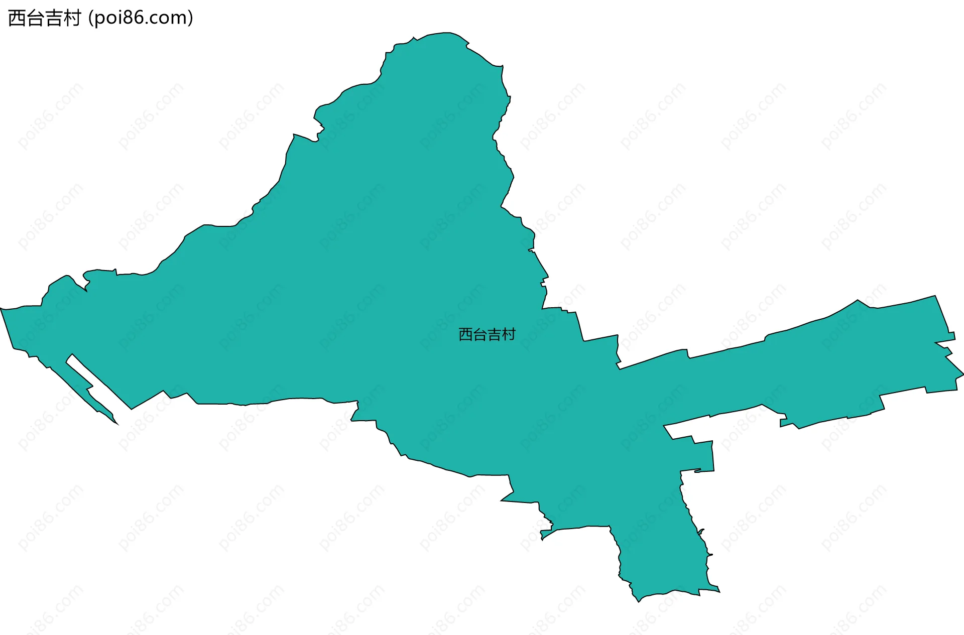 西台吉村边界地图
