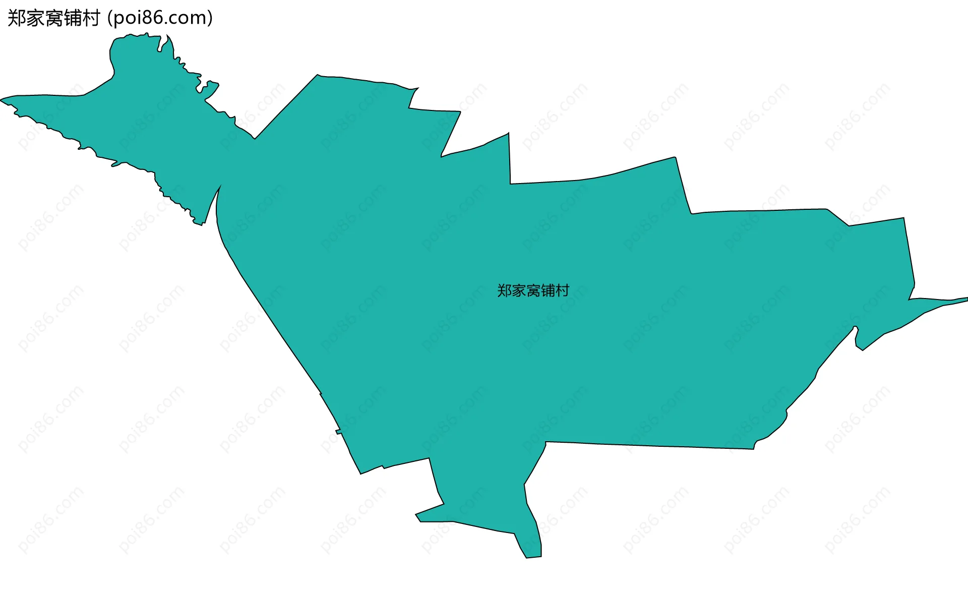 郑家窝铺村边界地图