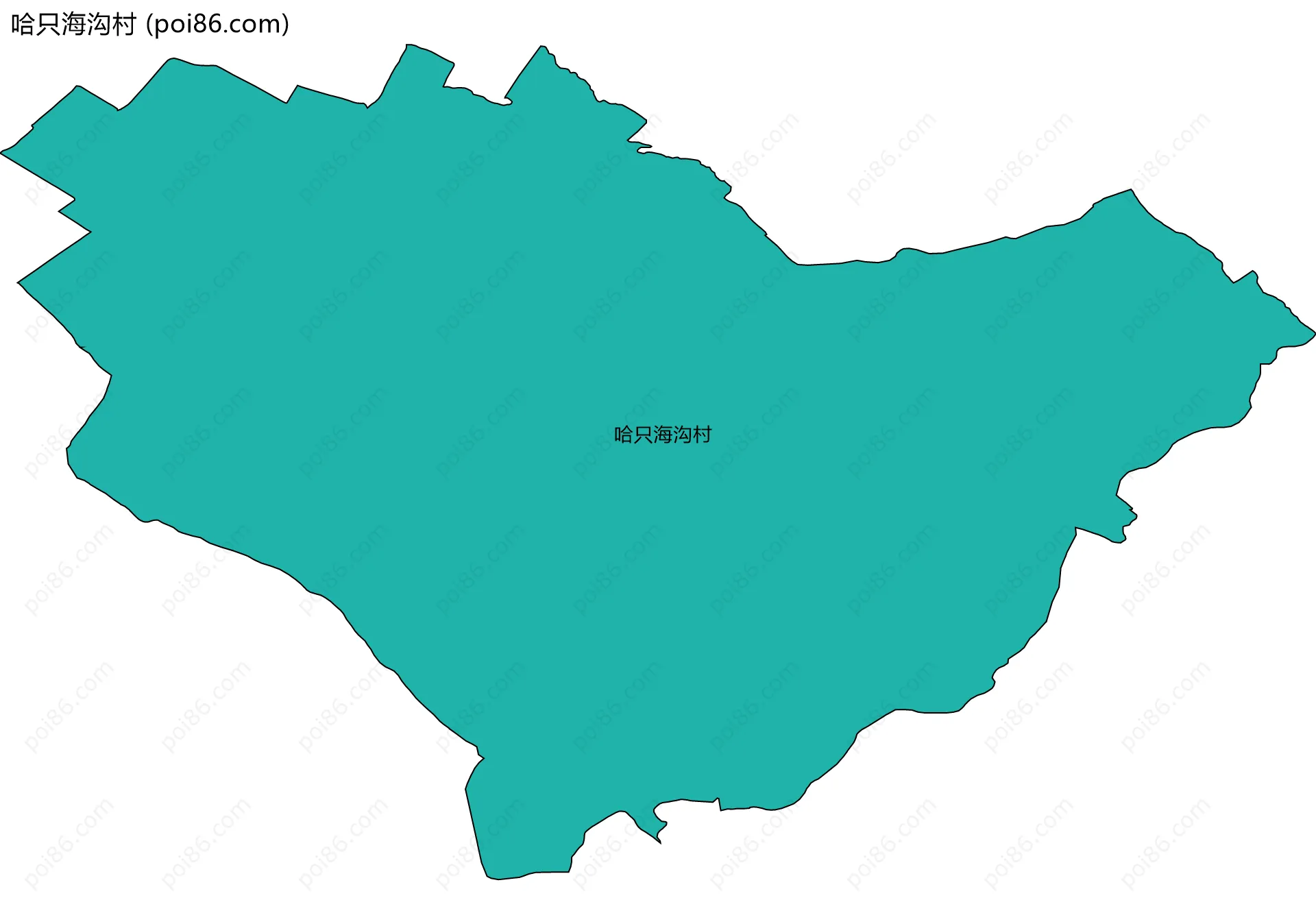 哈只海沟村边界地图