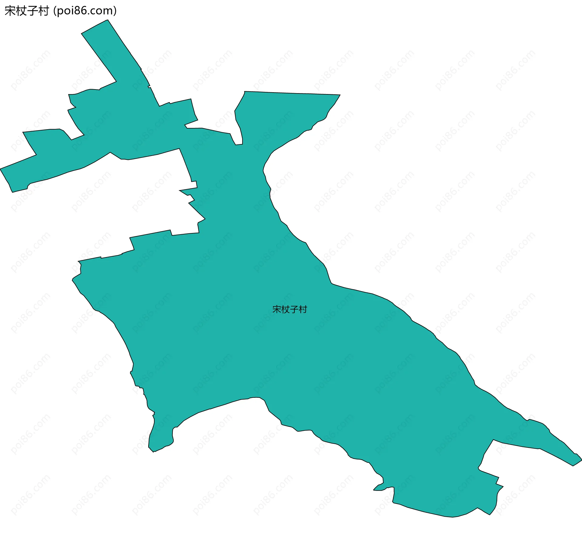 宋杖子村边界地图