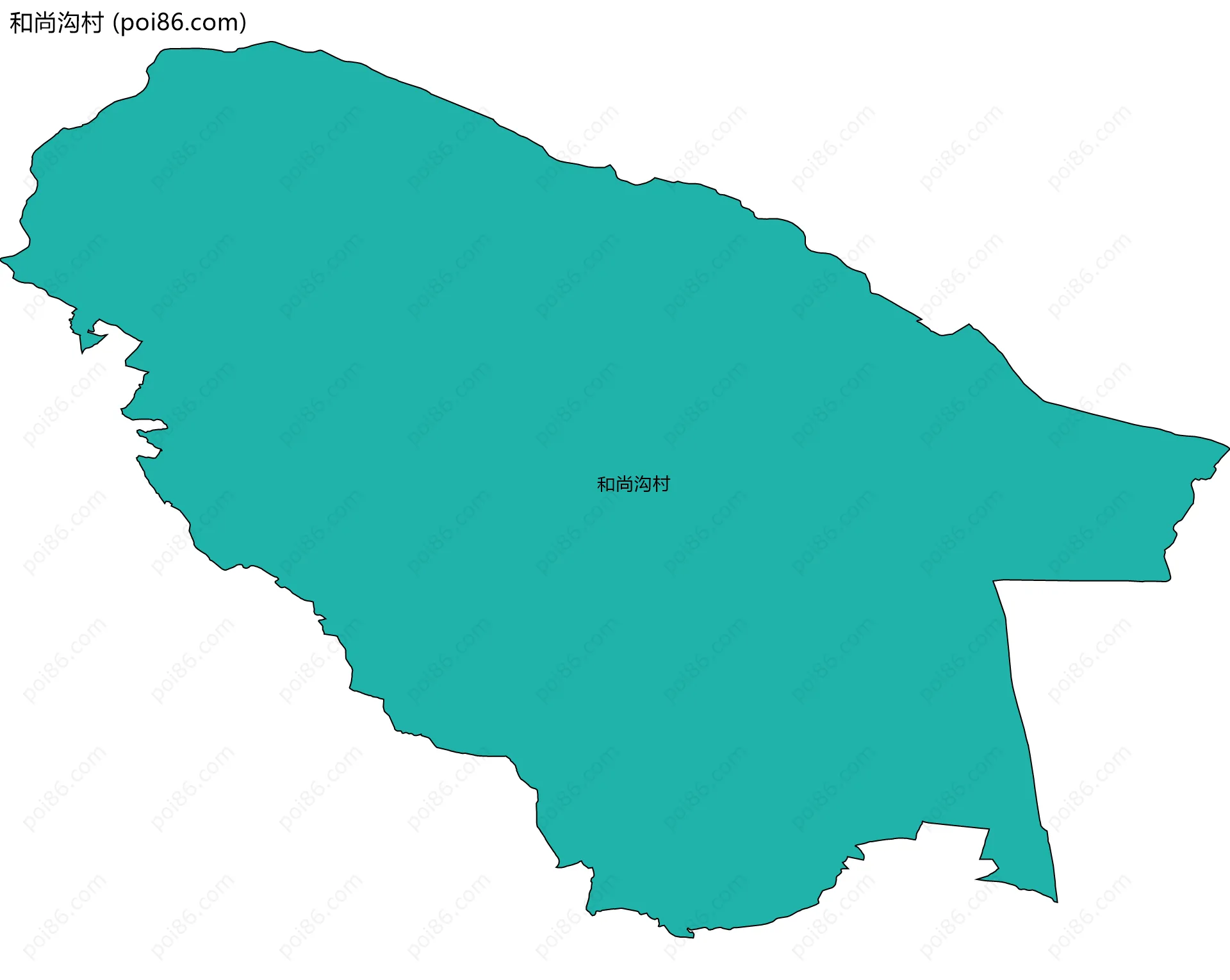 和尚沟村边界地图