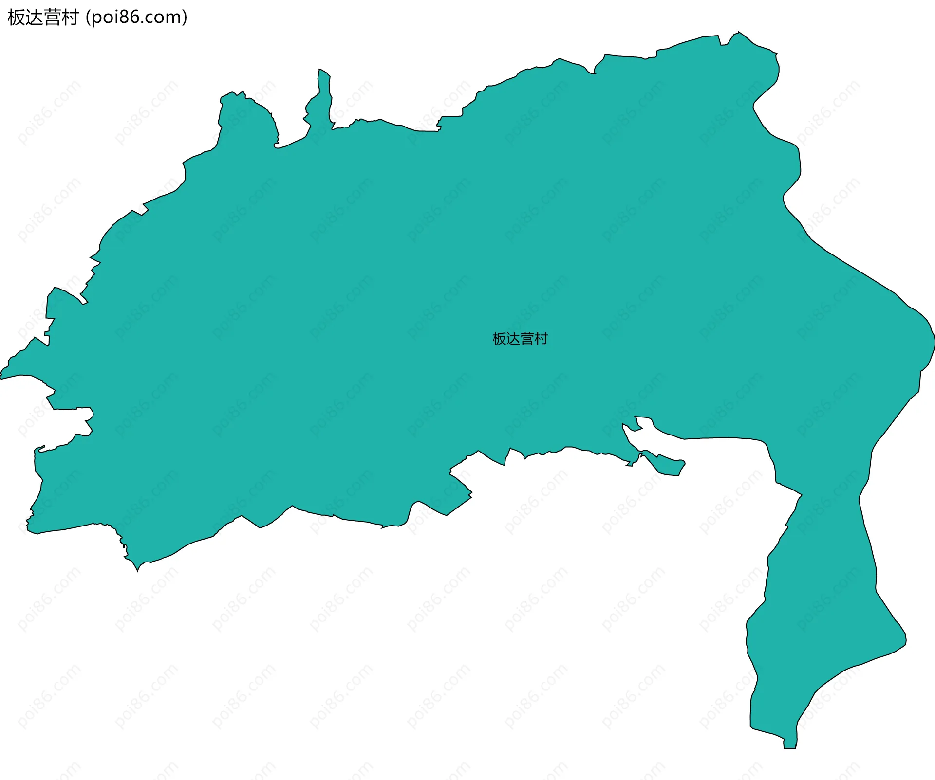板达营村边界地图