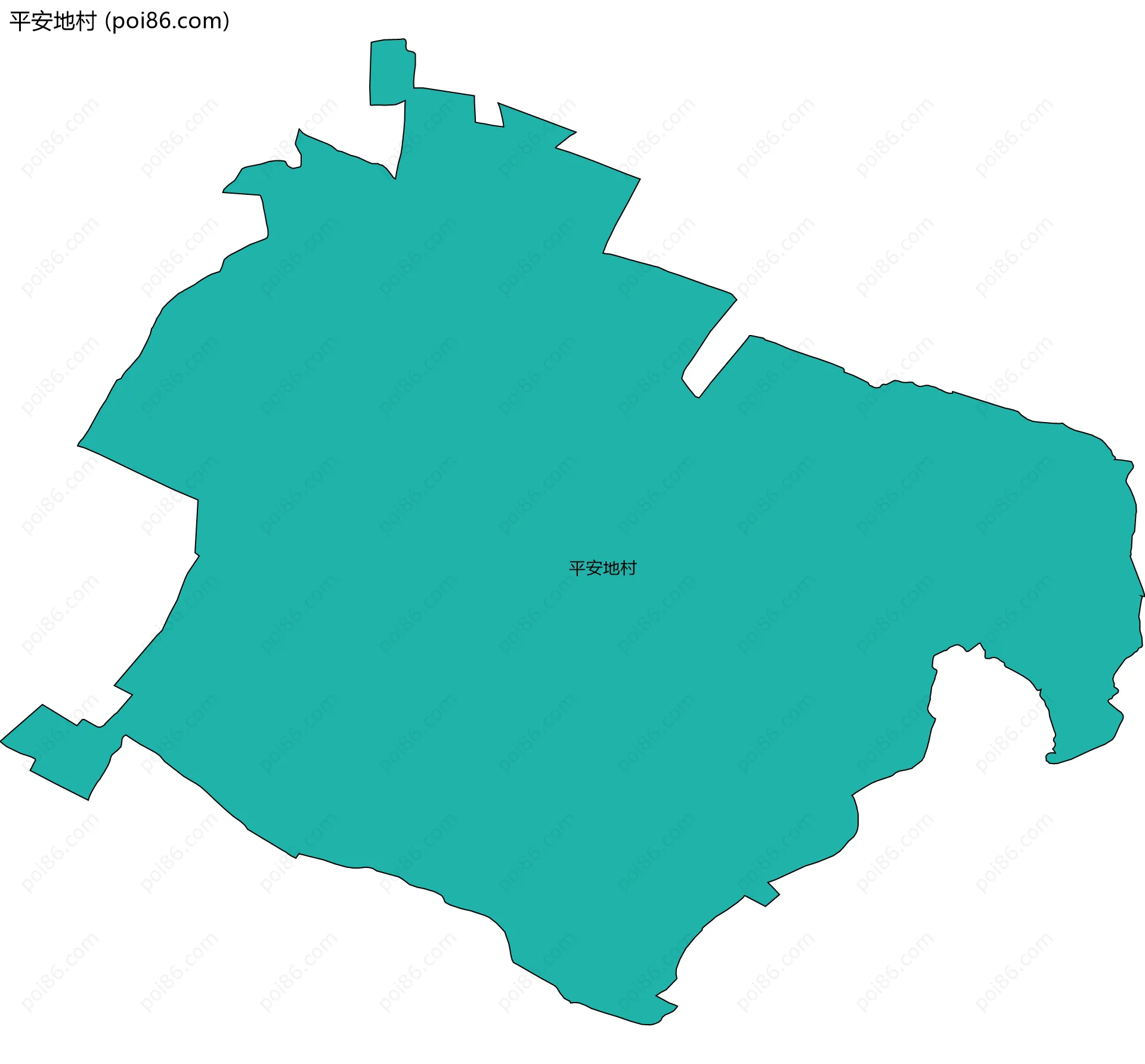 平安地村边界地图