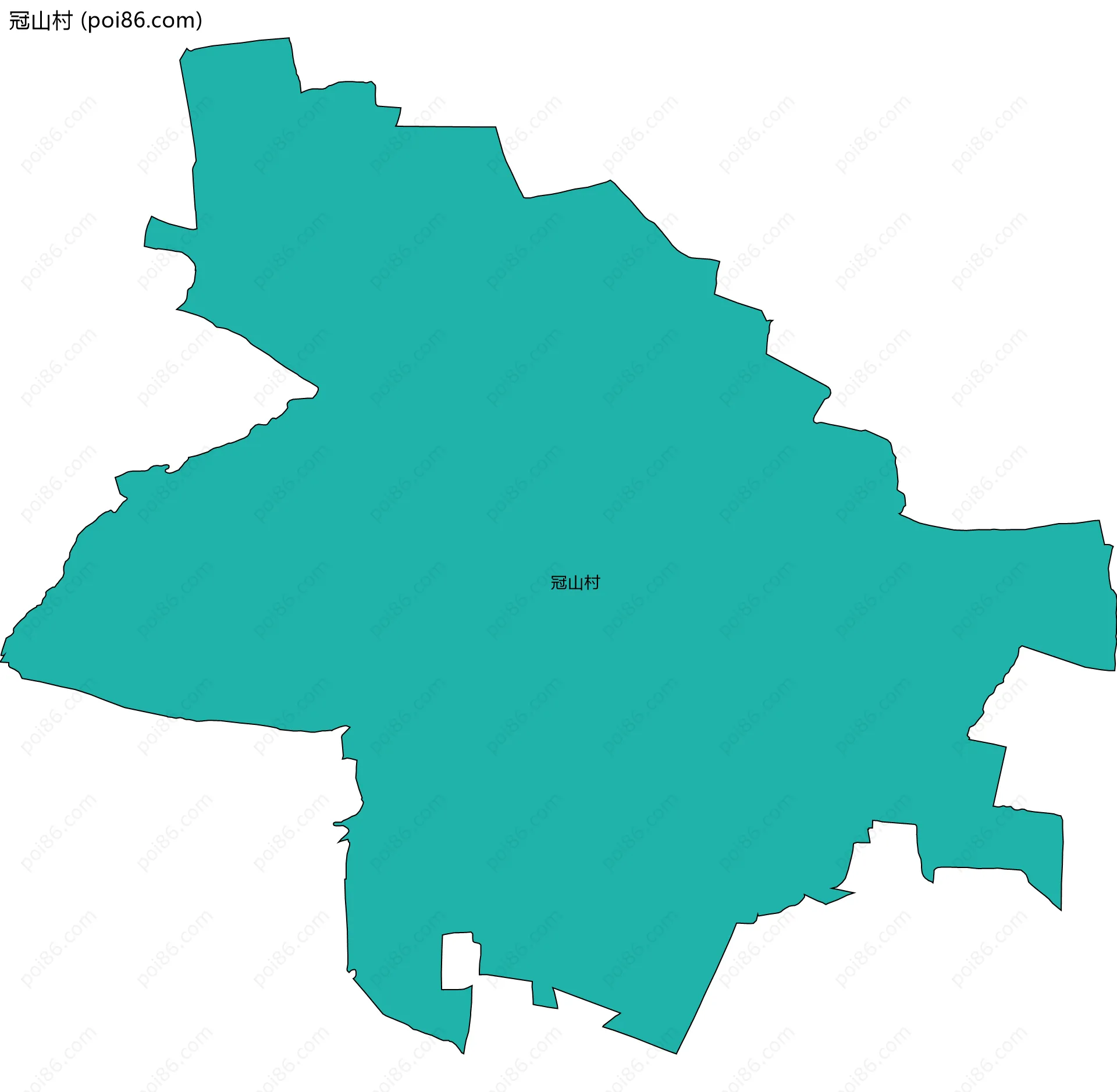 冠山村边界地图