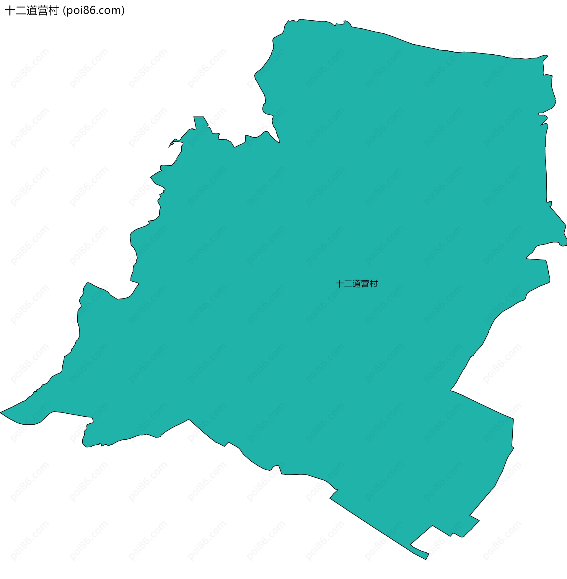 十二道营村边界地图