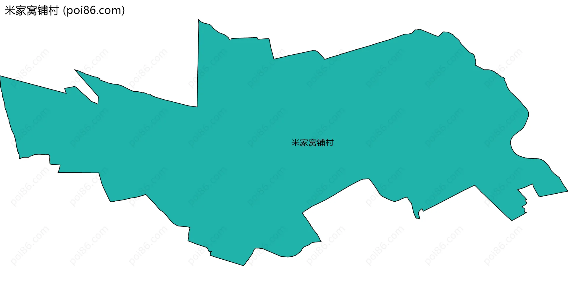 米家窝铺村边界地图