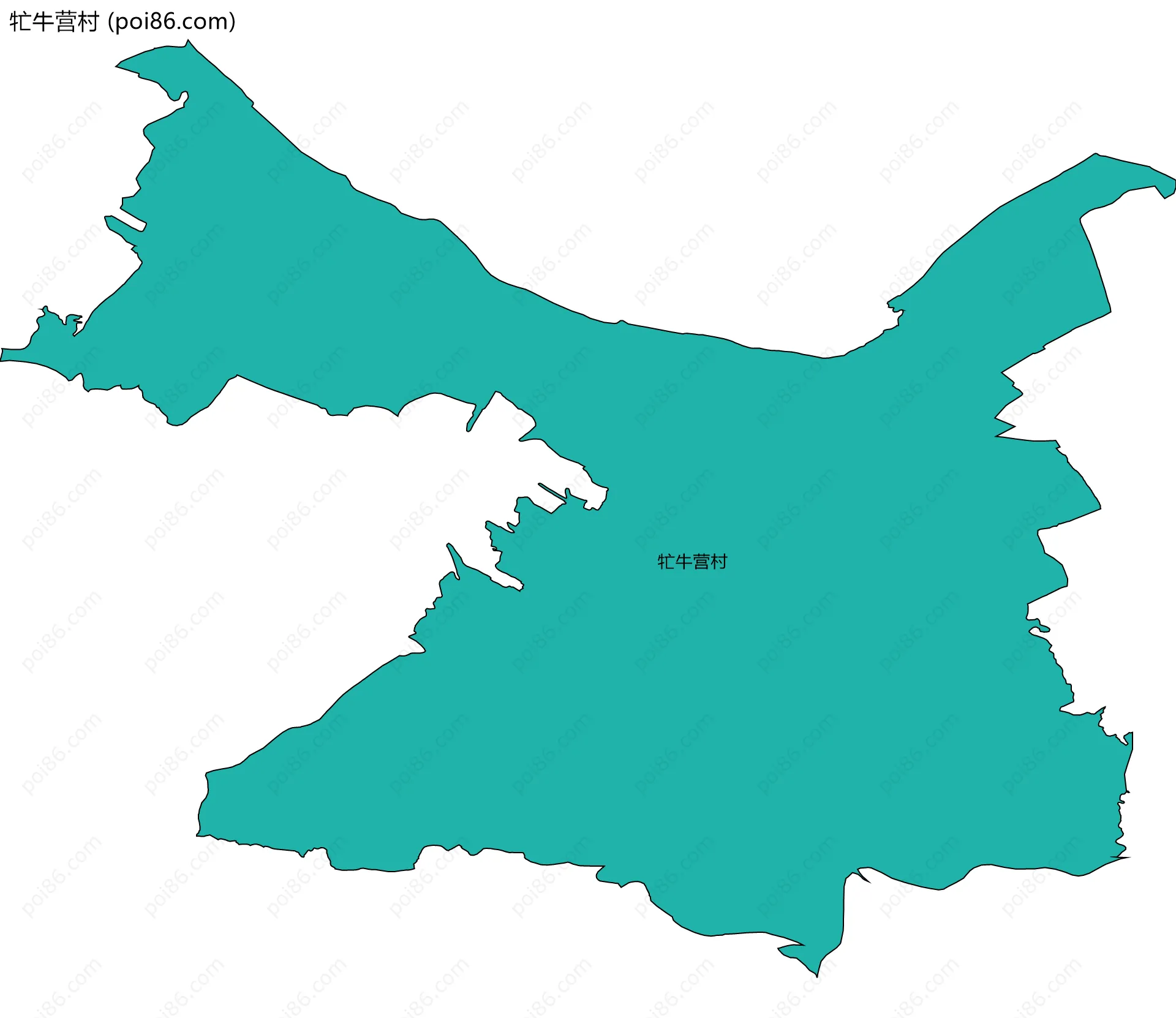 牤牛营村边界地图