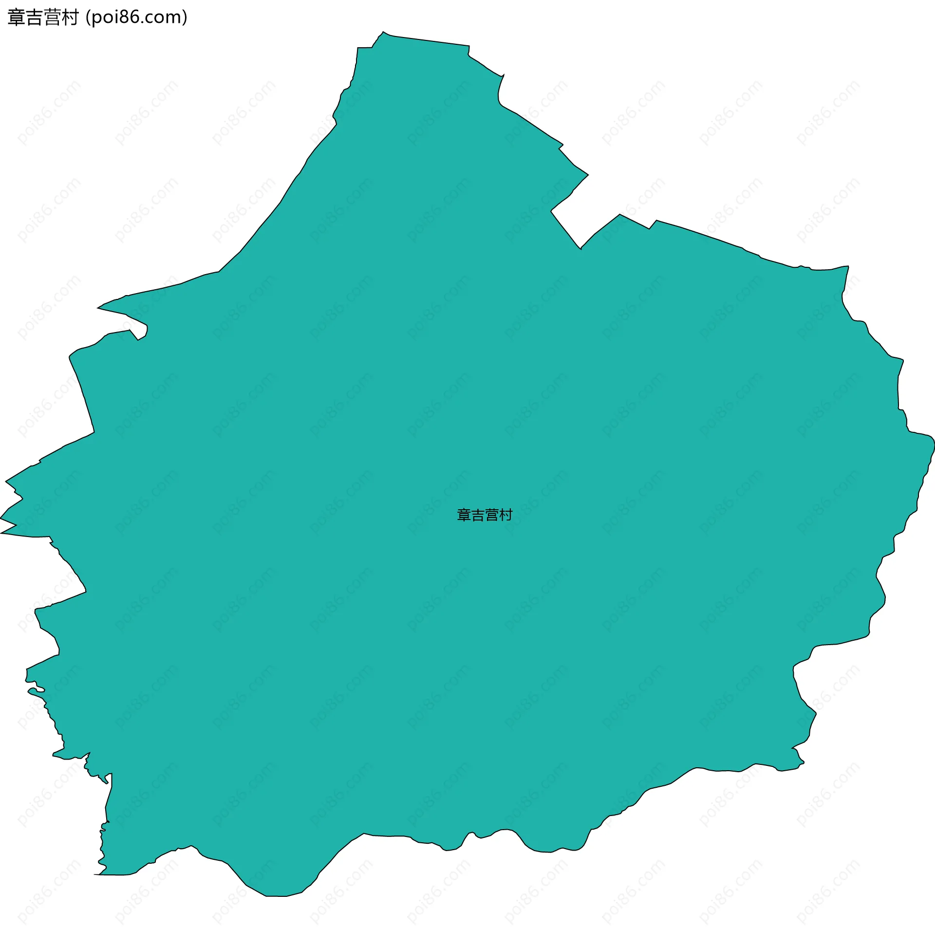 章吉营村边界地图