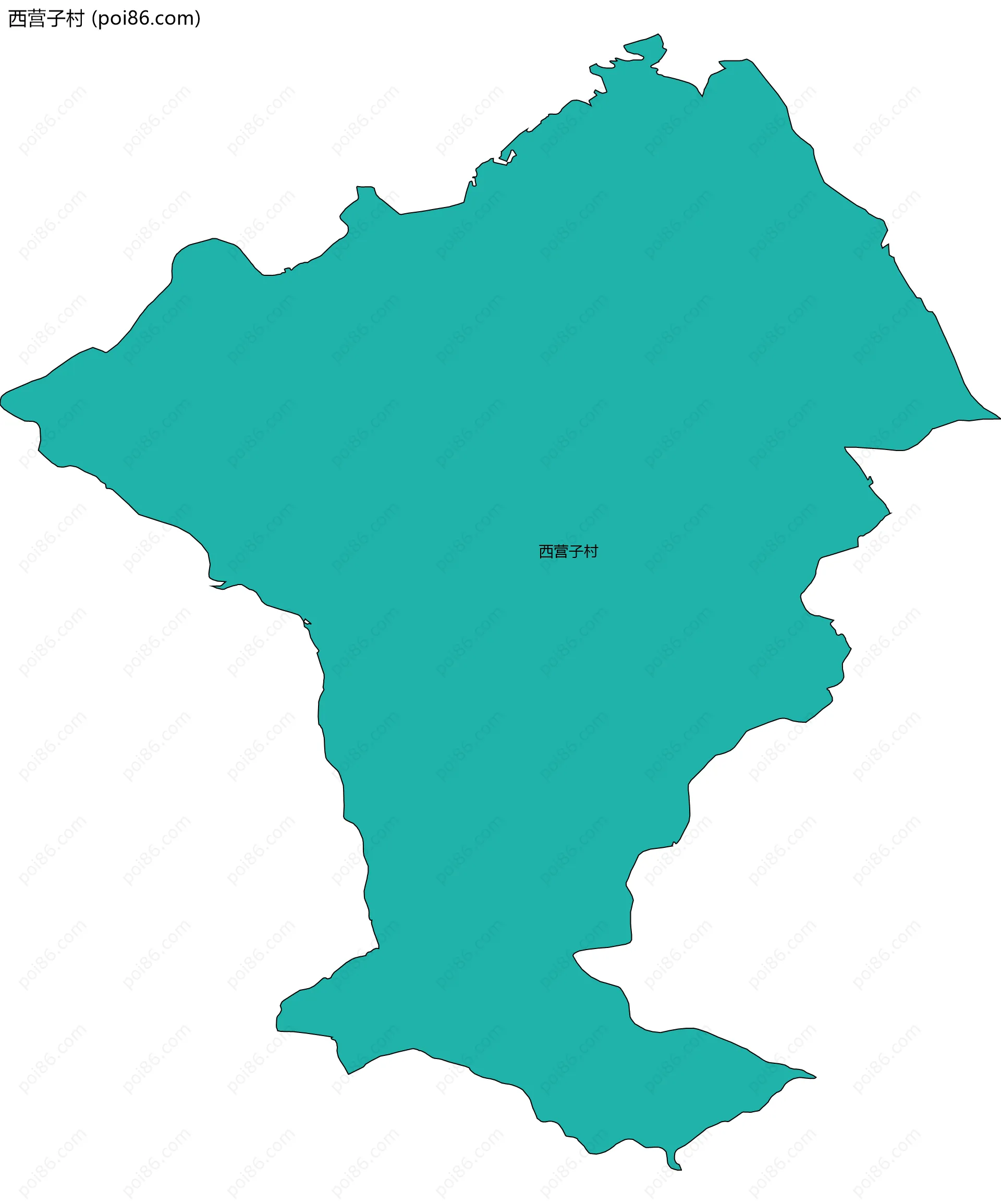 西营子村边界地图