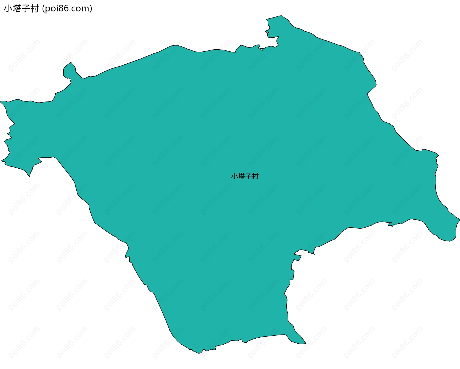 小塔子村边界地图