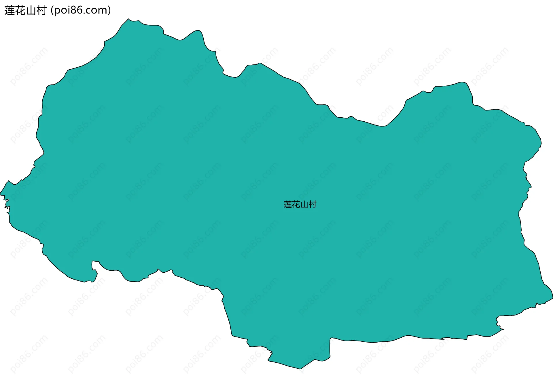 莲花山村边界地图