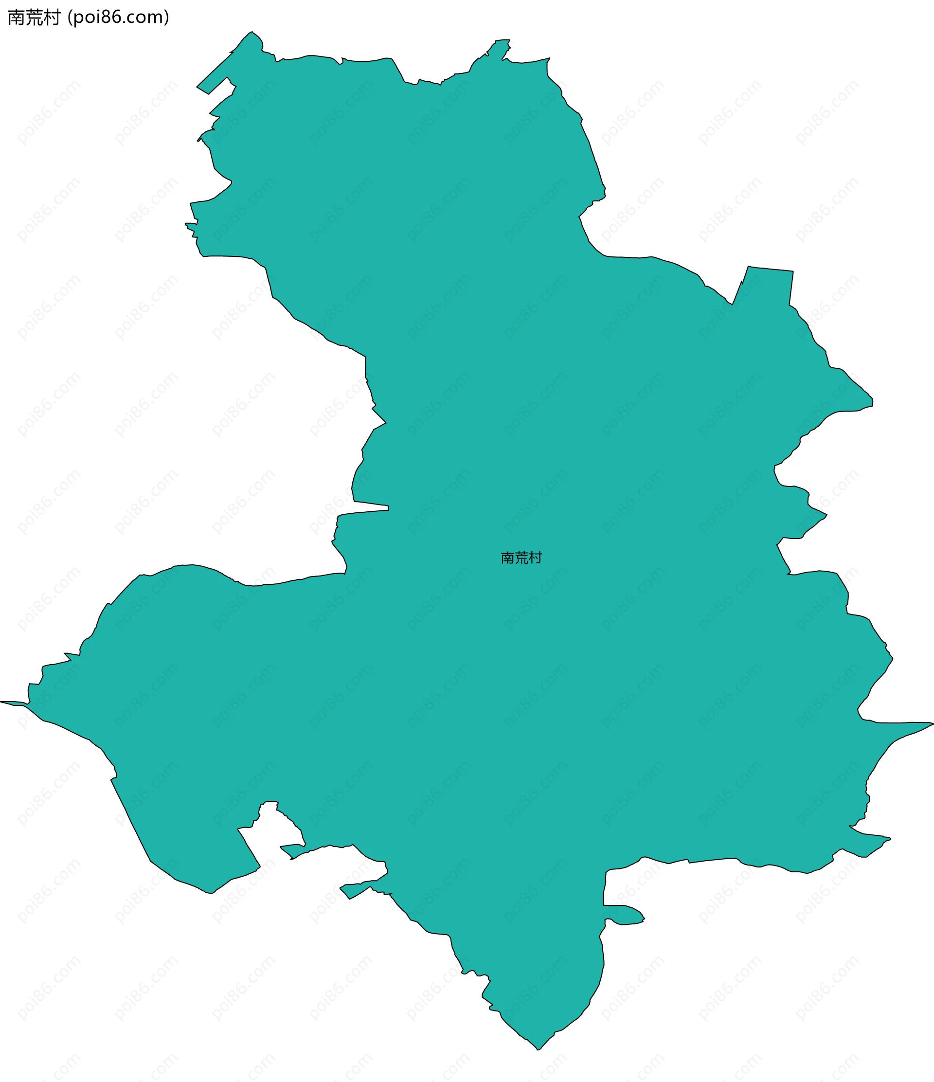 南荒村边界地图