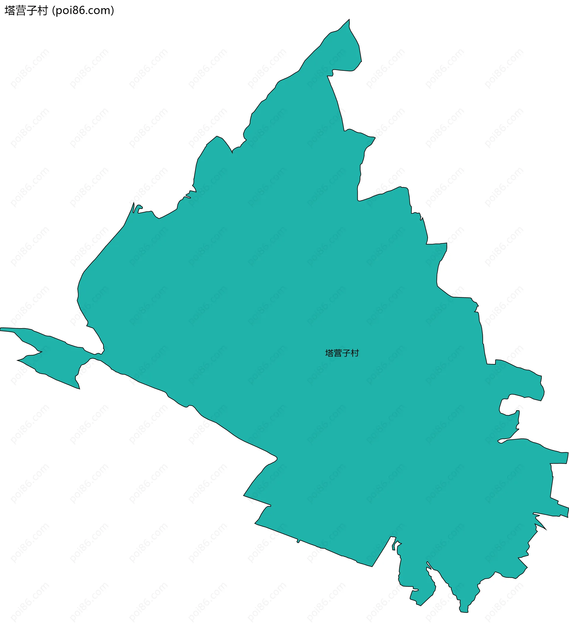 塔营子村边界地图