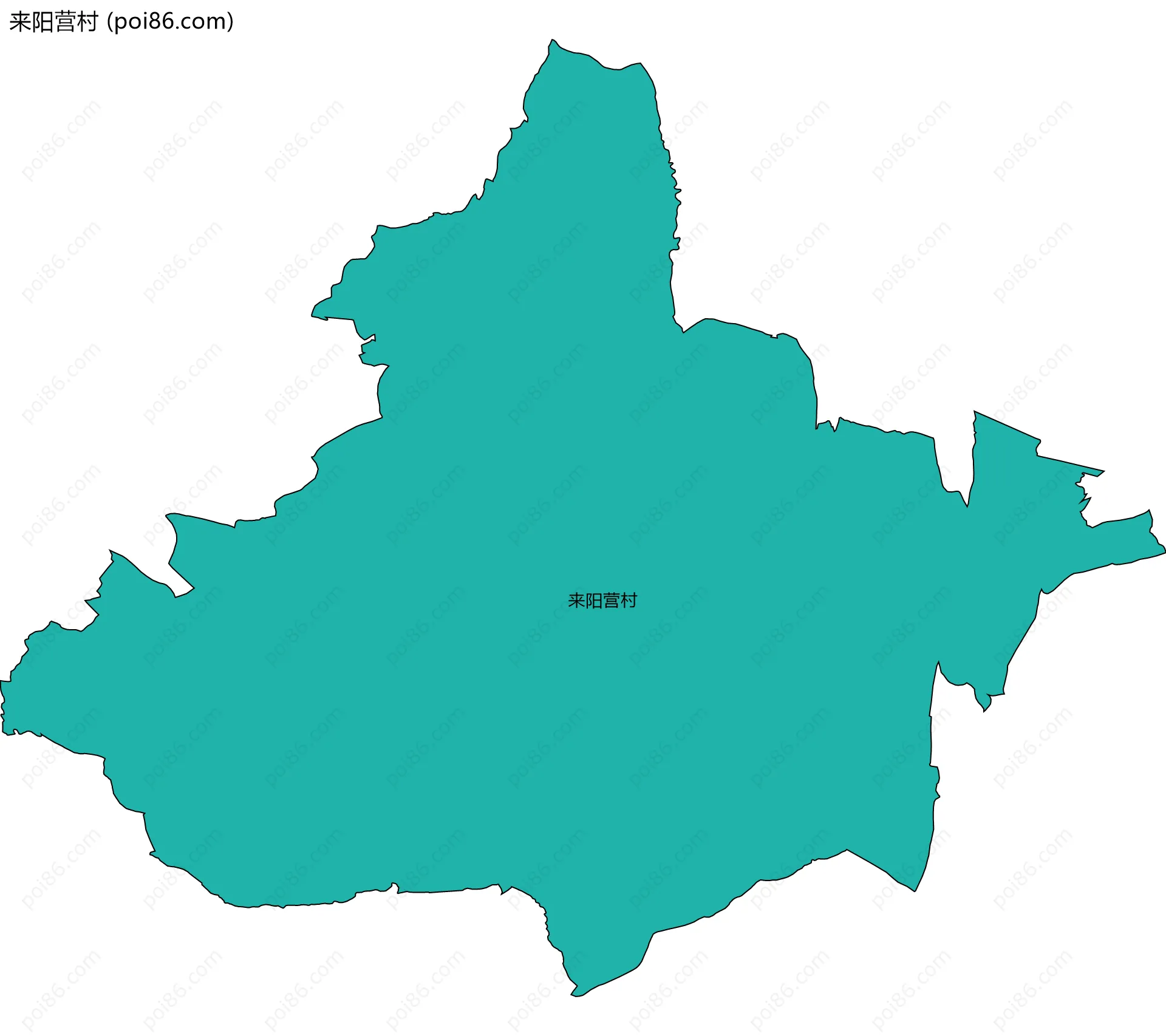 来阳营村边界地图